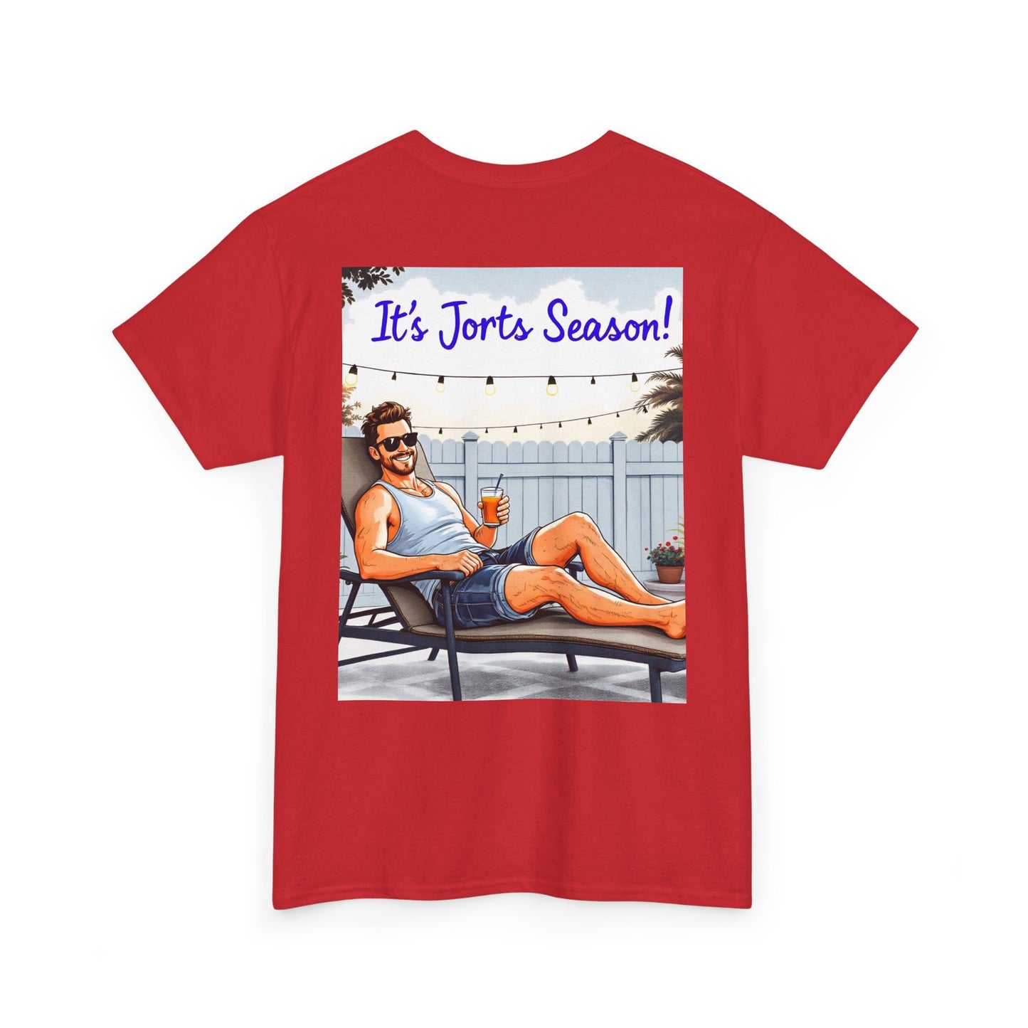 Jorts season Unisex Heavy Cotton Tee, Fun Beachwear, T-Shirt for Vacation,