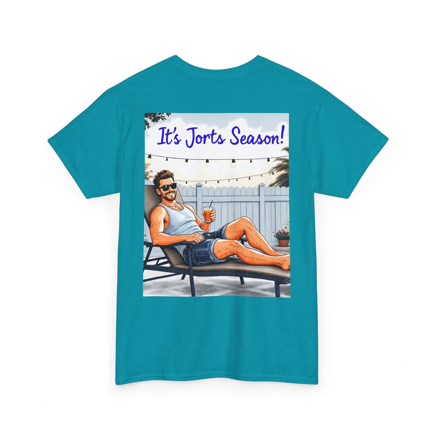 Jorts season Unisex Heavy Cotton Tee, Fun Beachwear, T-Shirt for Vacation,
