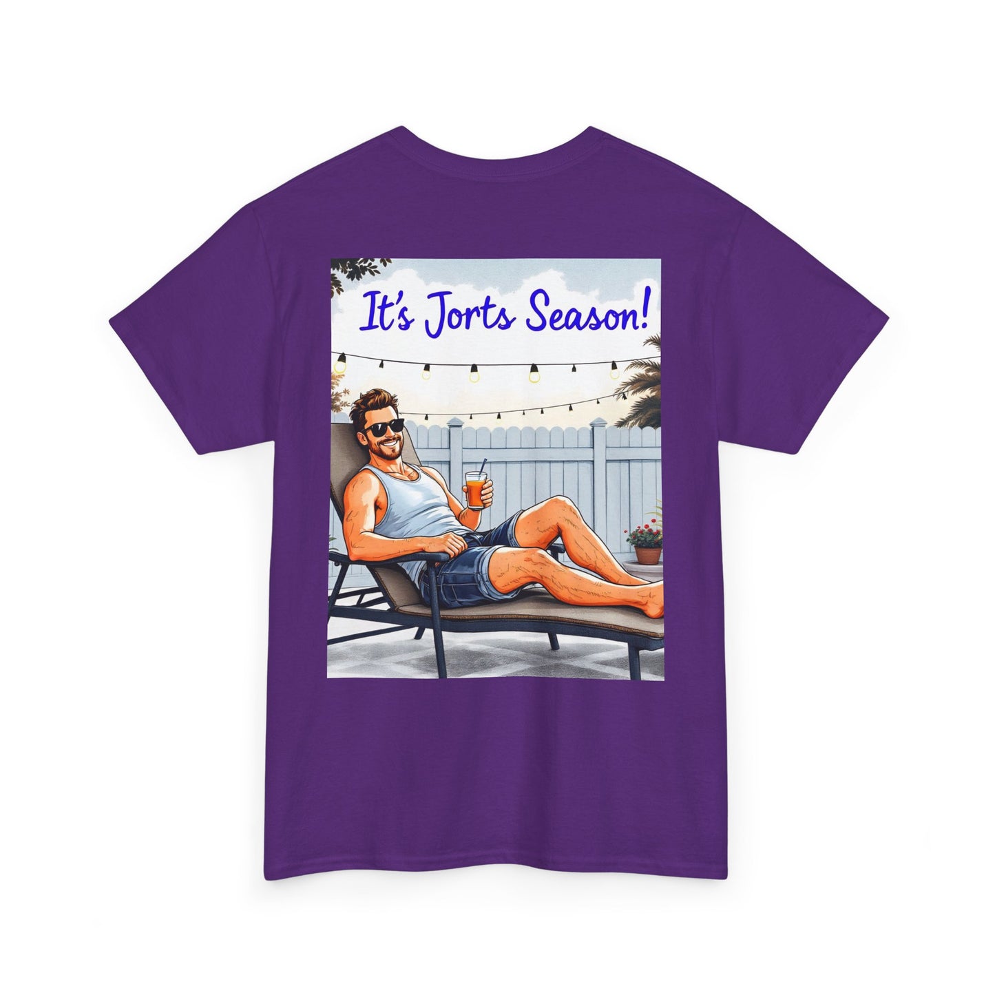 Jorts season Unisex Heavy Cotton Tee, Fun Beachwear, T-Shirt for Vacation,