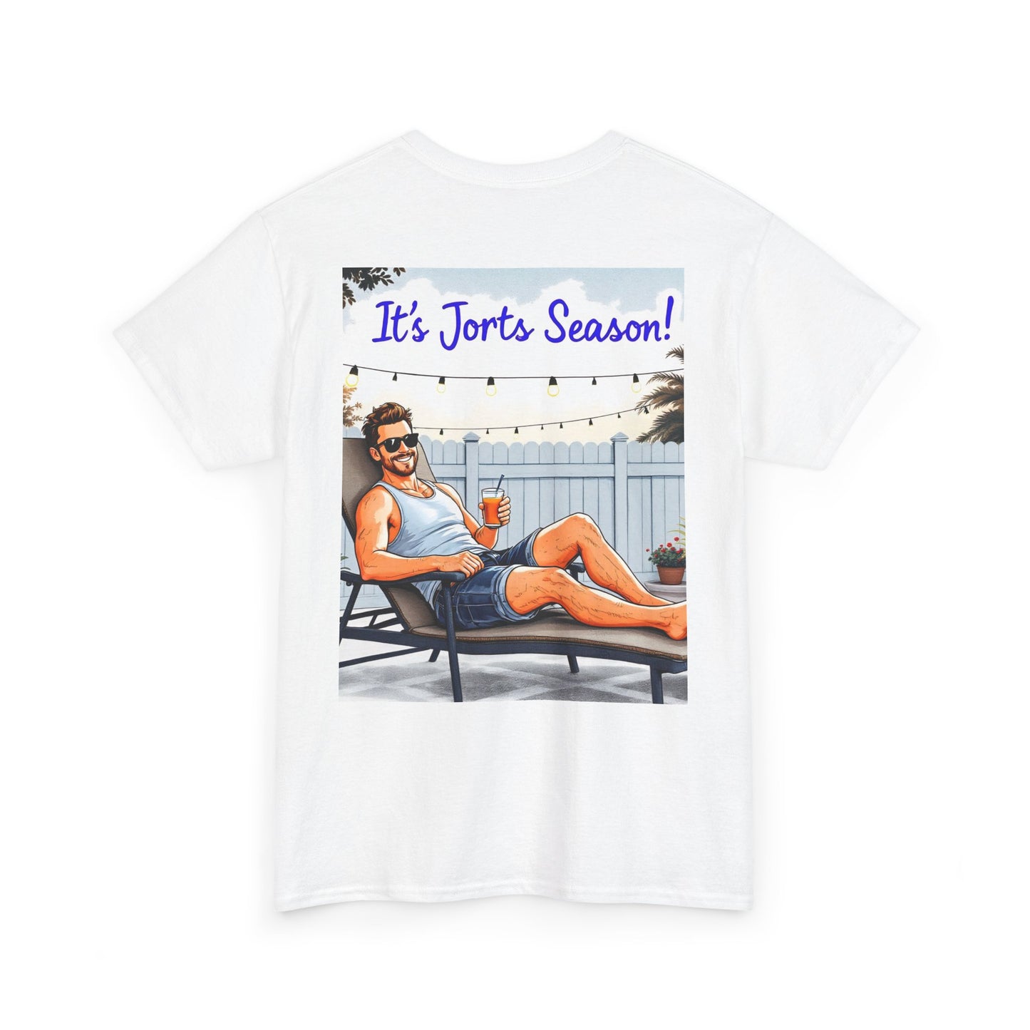 Jorts season Unisex Heavy Cotton Tee, Fun Beachwear, T-Shirt for Vacation,