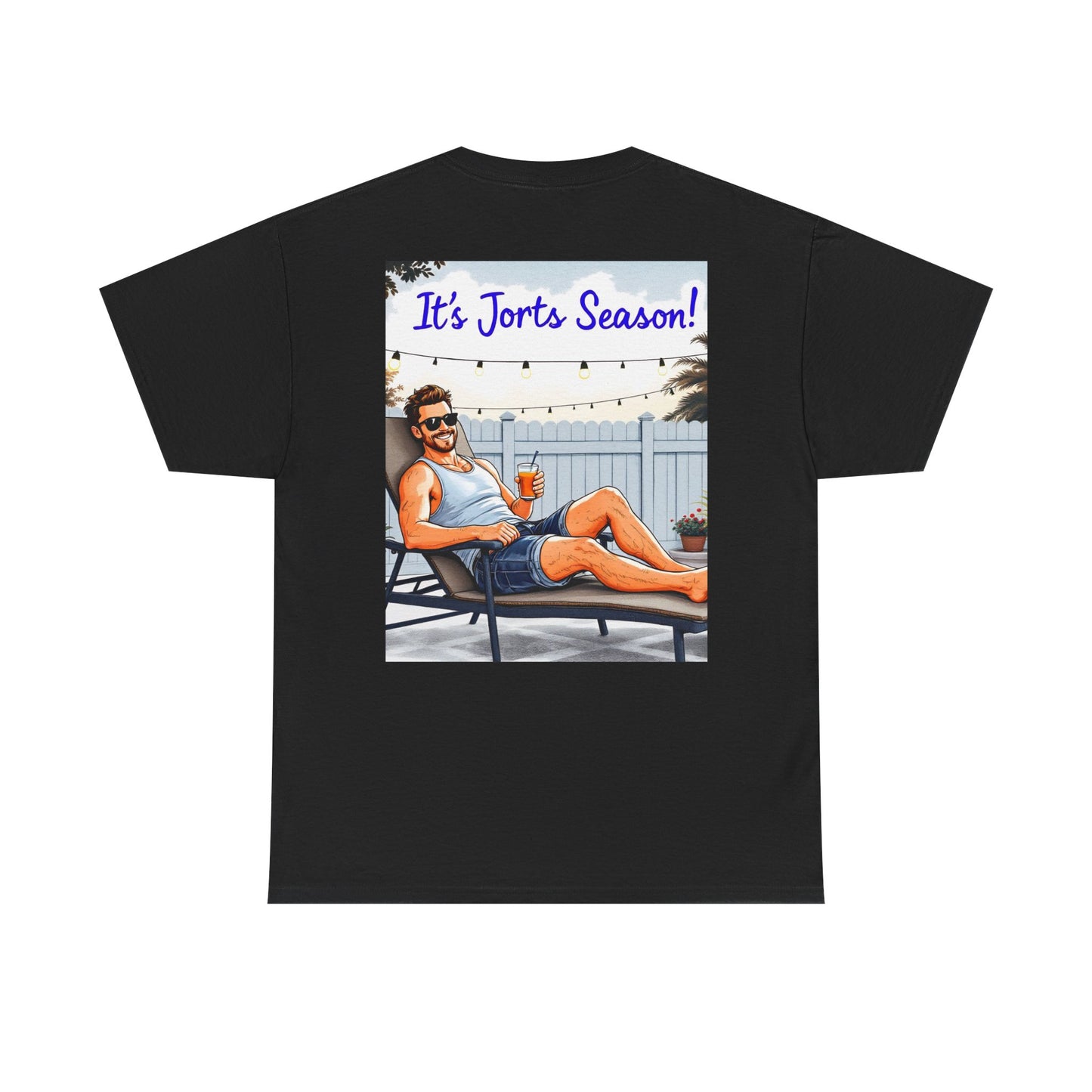 Jorts season Unisex Heavy Cotton Tee, Fun Beachwear, T-Shirt for Vacation,