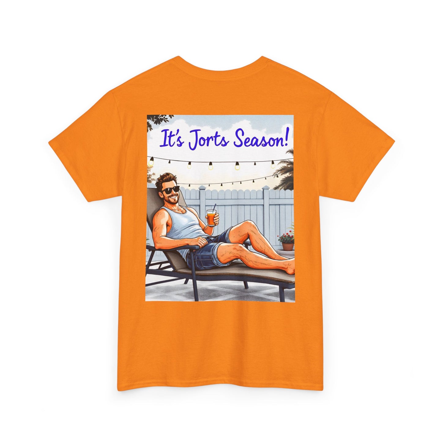 Jorts season Unisex Heavy Cotton Tee, Fun Beachwear, T-Shirt for Vacation,
