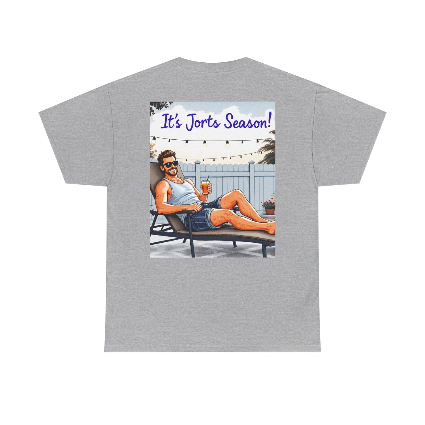 Jorts season Unisex Heavy Cotton Tee, Fun Beachwear, T-Shirt for Vacation,