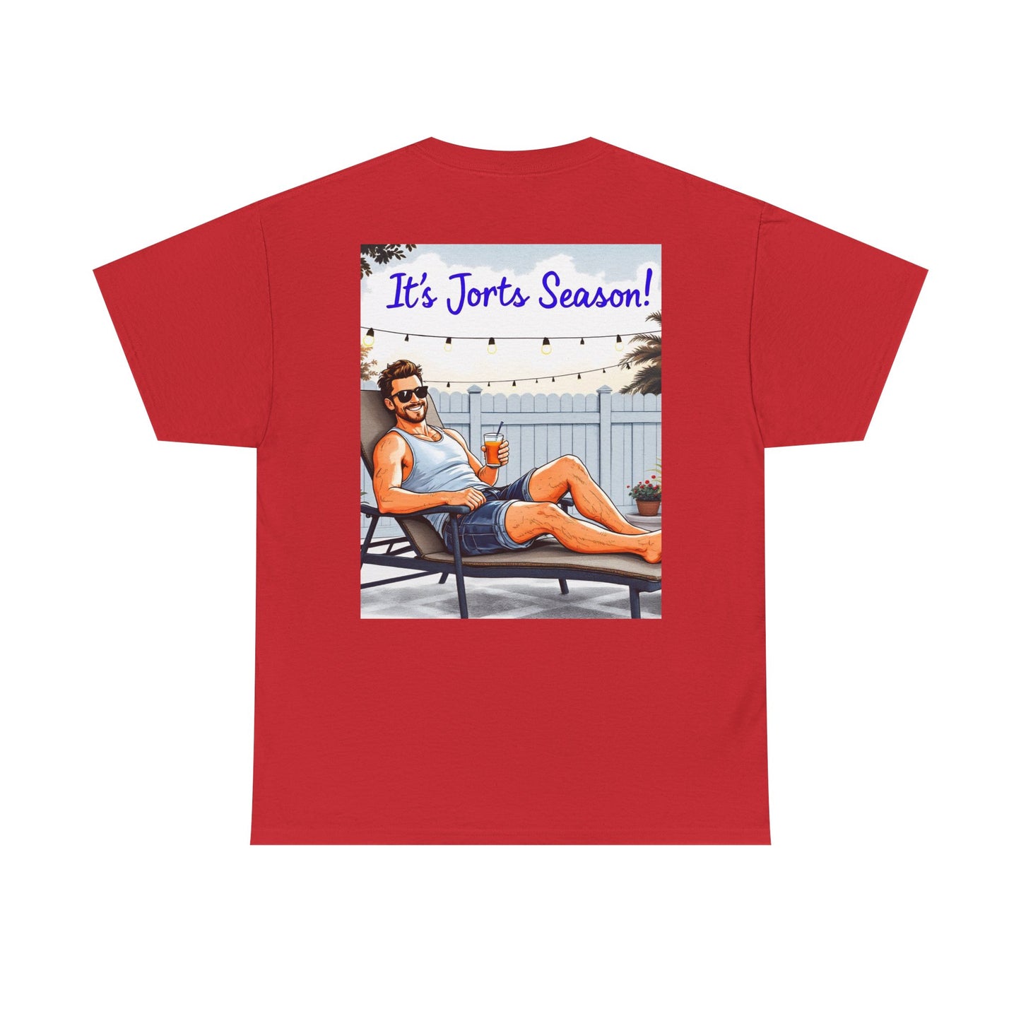 Jorts season Unisex Heavy Cotton Tee, Fun Beachwear, T-Shirt for Vacation,