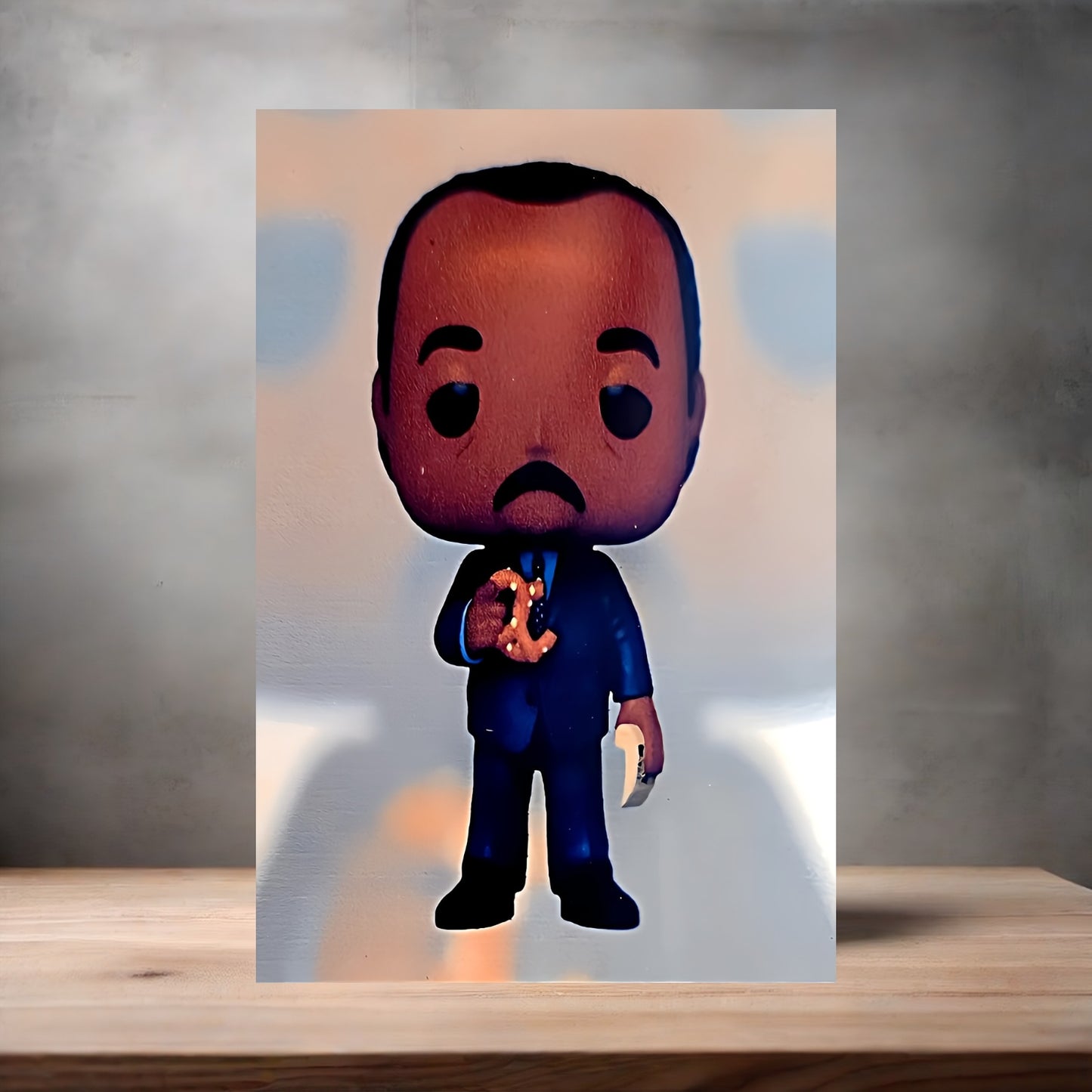 Stanley Hudson the Office Funko Pop Figure on aluminum print. Multiple sizes available