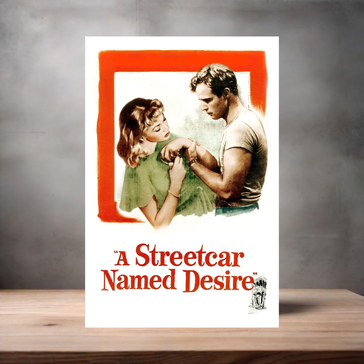 A streetcar named Desire movie poster on aluminum print. Multiple sizes available.