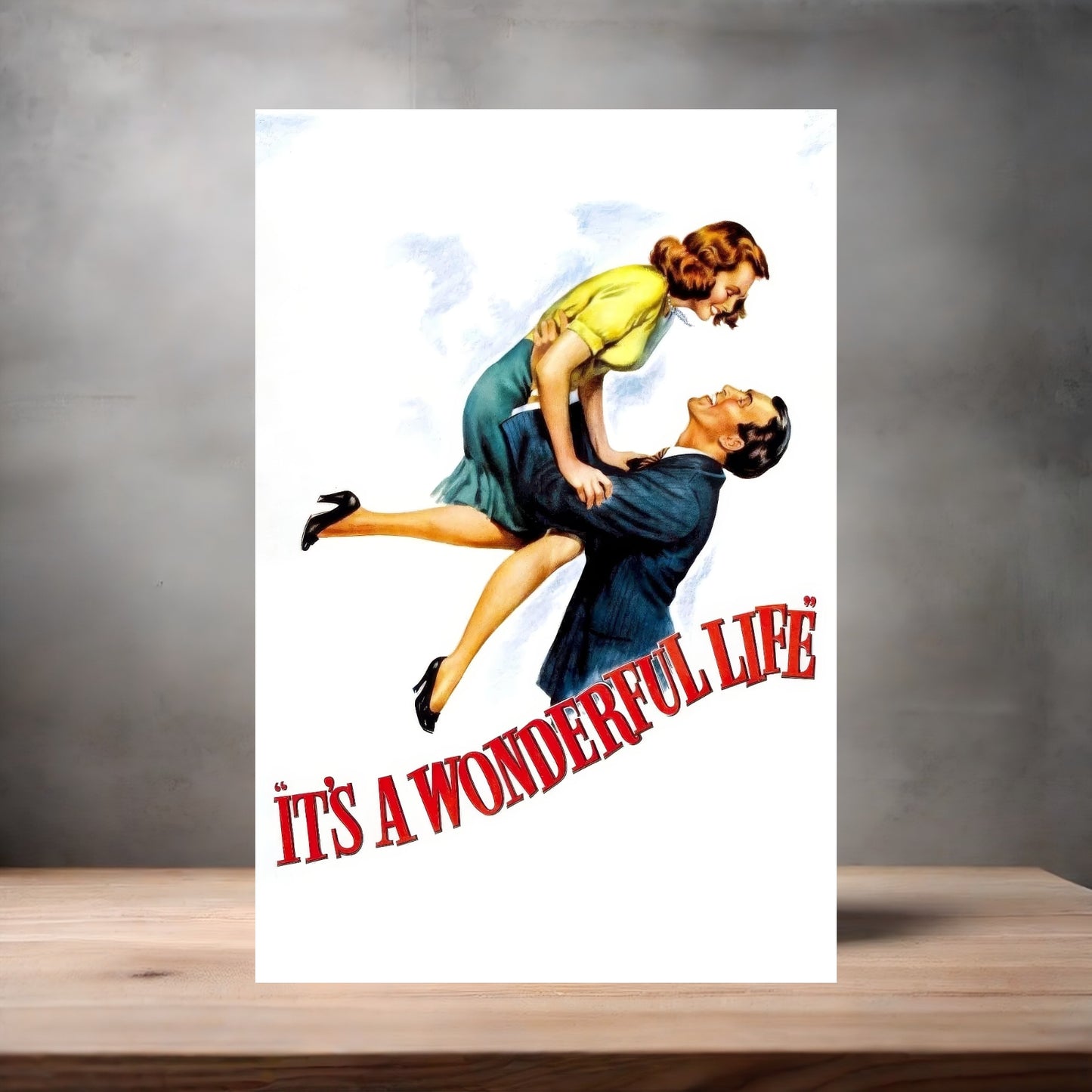 It's a Wonderful Life movie poster on aluminum print. Multiple sizes available.