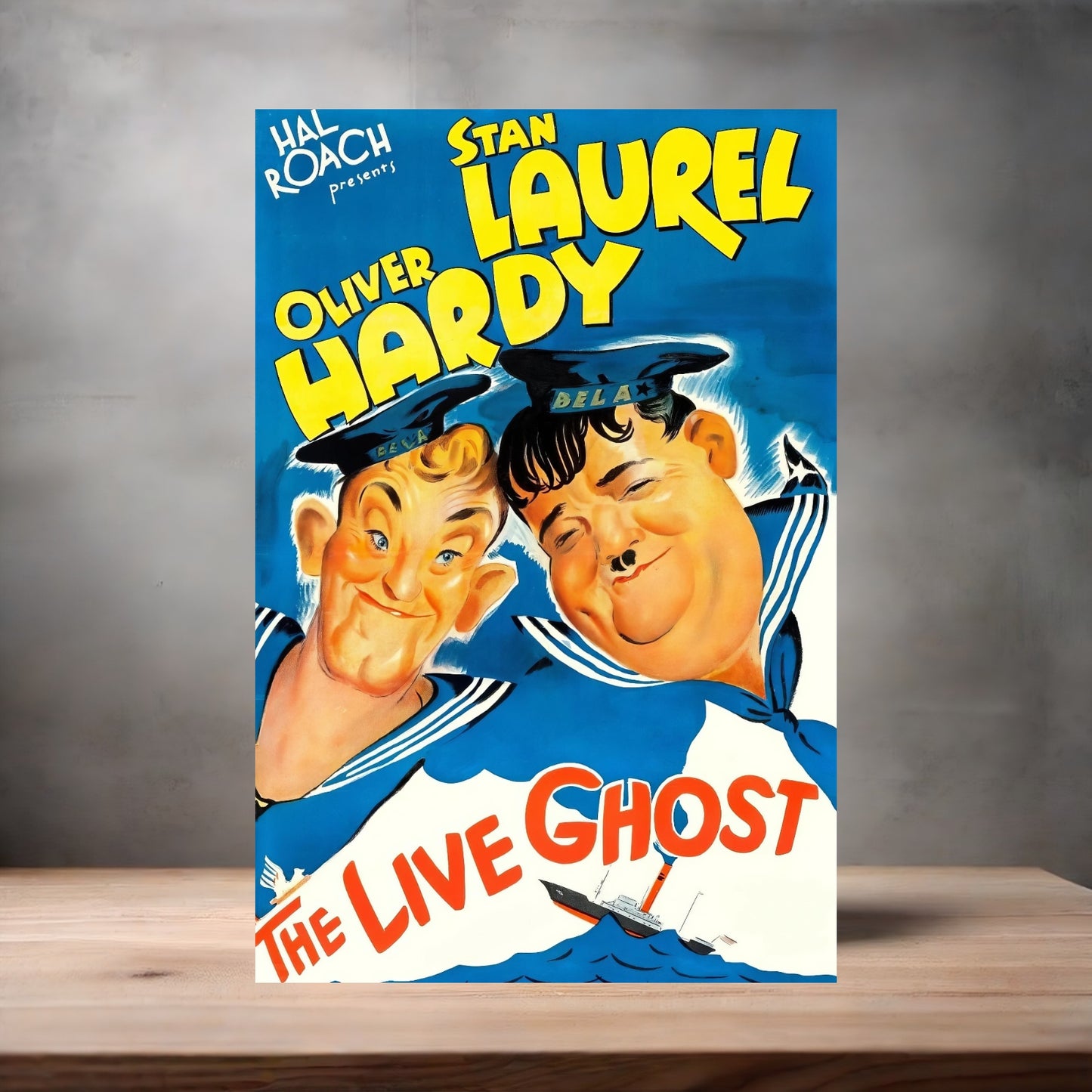 Laurel and Hardy movie Posters on aluminum print. Many options and sizes to choose from