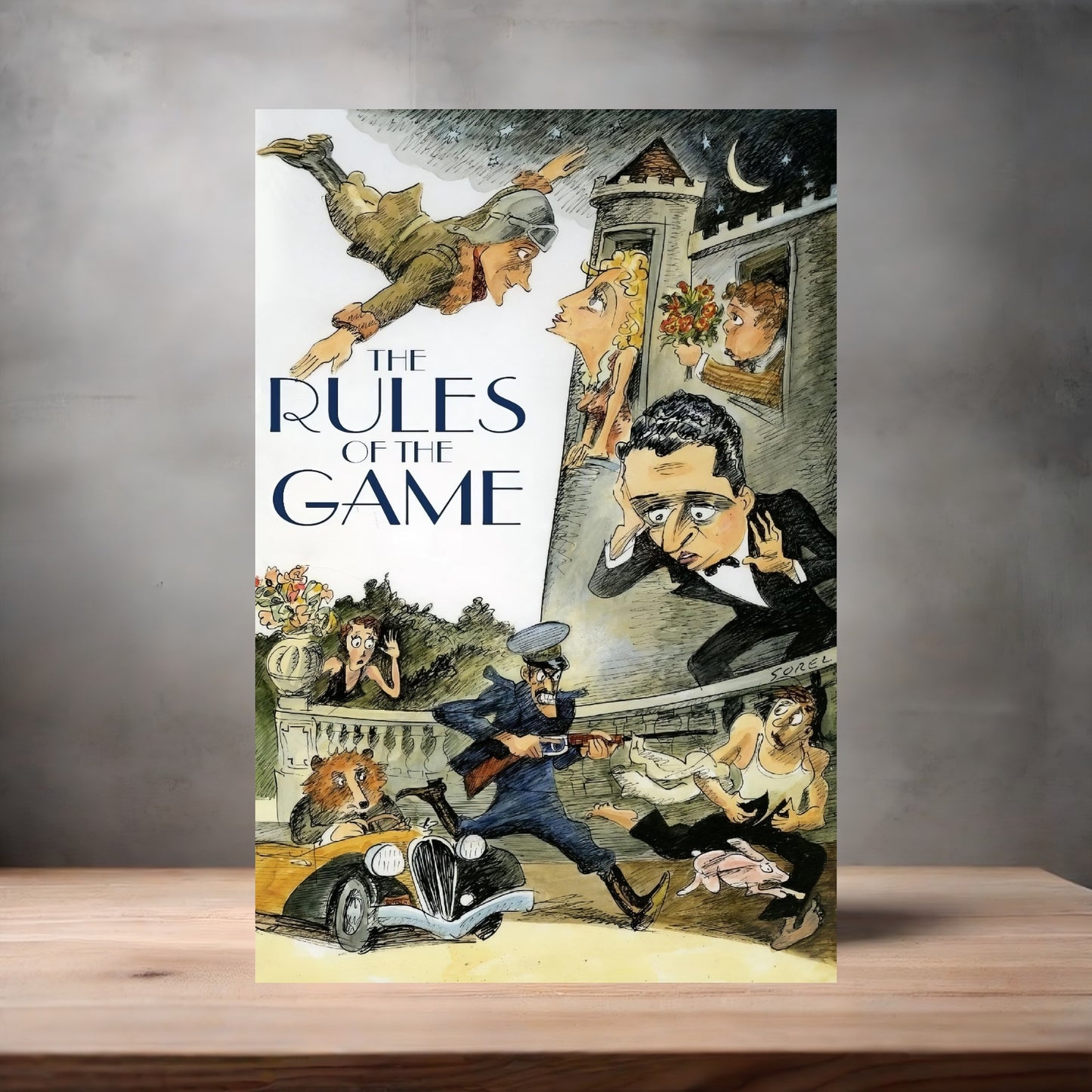 The Rules of the game movie poster on aluminum print. Multiple sizes available.