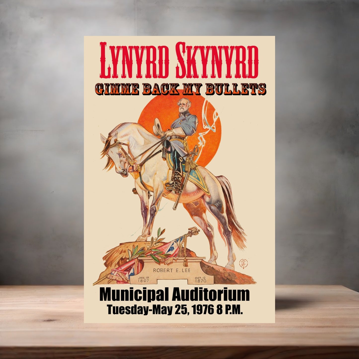 Lynyrd Skynyrd concert Posters on aluminum print. Many options and sizes to choose from