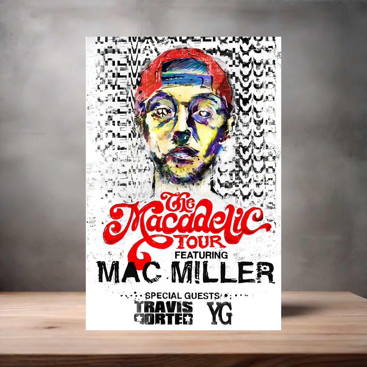 Mac Miller concert and album cover posters on Aluminum print. Multiple sizes and prints available.
