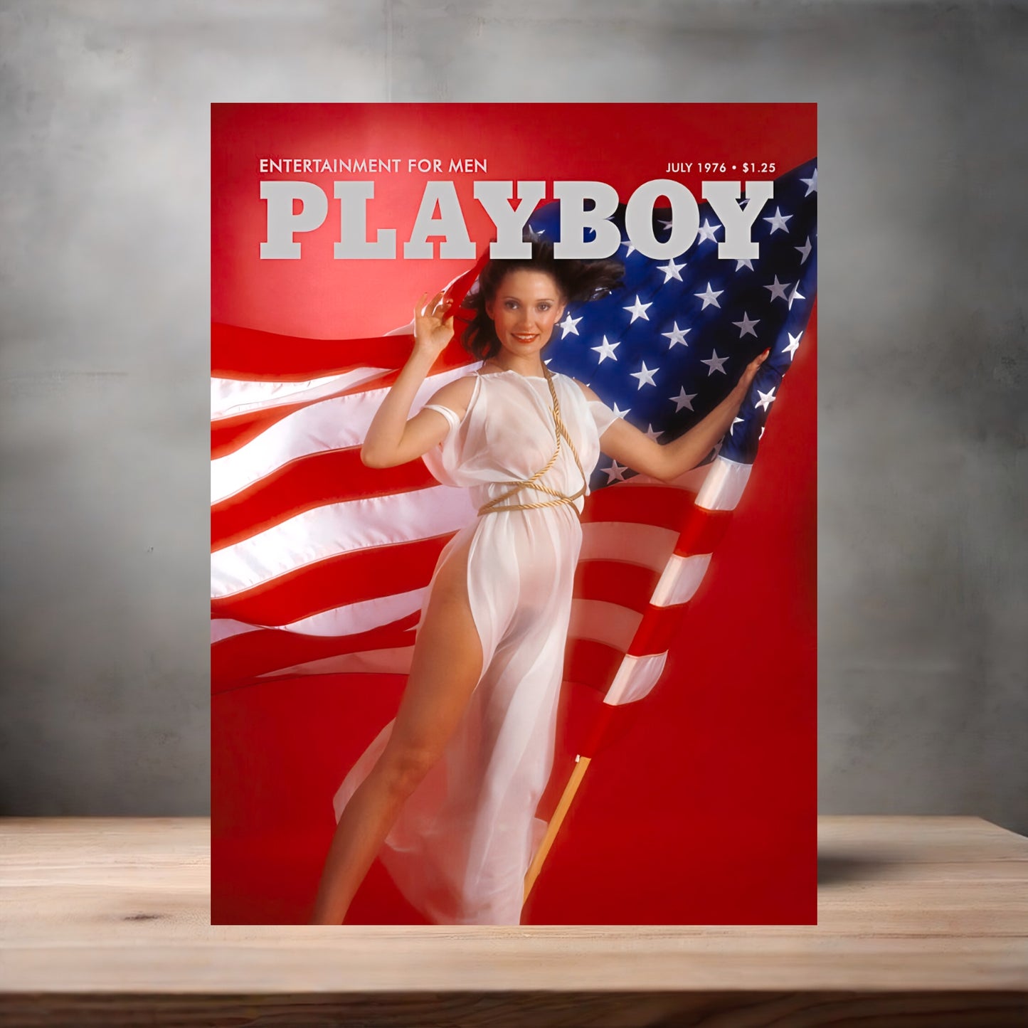 July 1976 Playboy magazine poster on aluminum print. Multiple sizes available