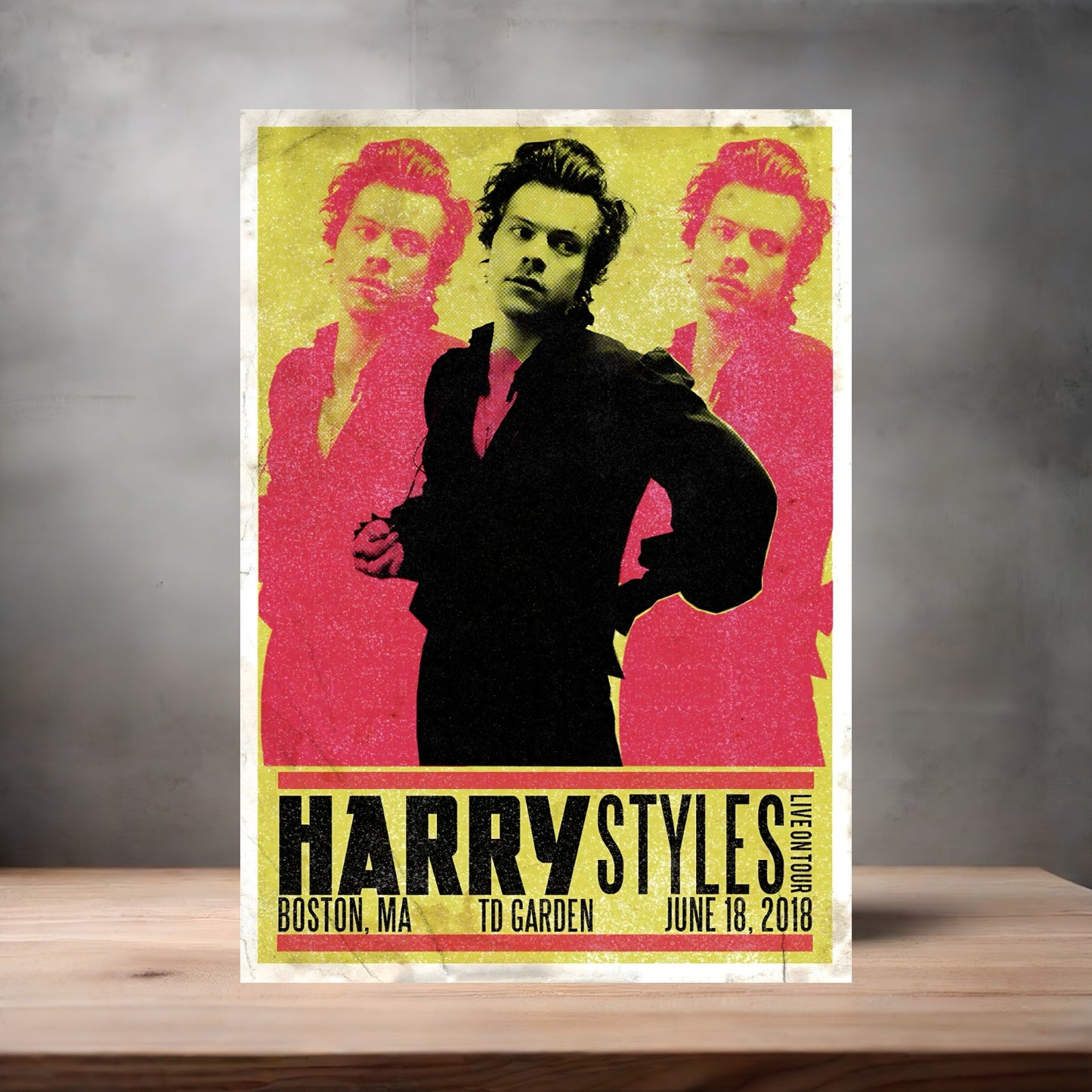 Harry Styles concert poster on aluminum print. Multiple sizes available