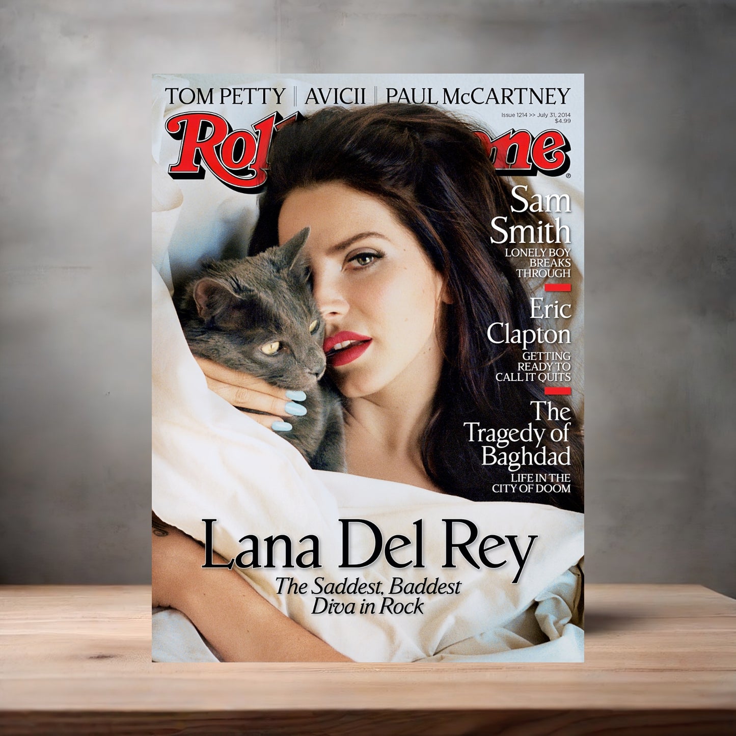 Lana Del Rey Rolling Stone magazine poster on aluminum print. Multiple sizes available