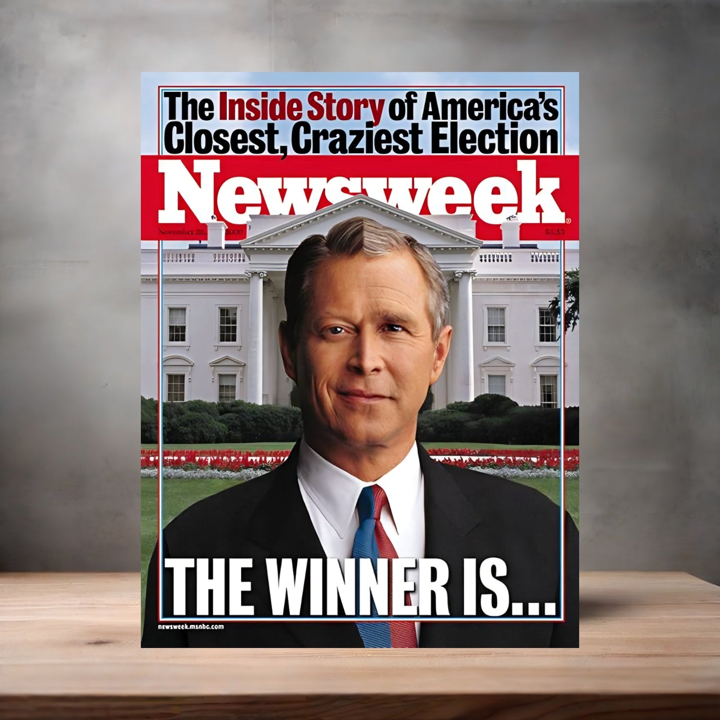 George Bush and Al Gore Newsweek magazine cover on aluminum print. Multiple sizes available