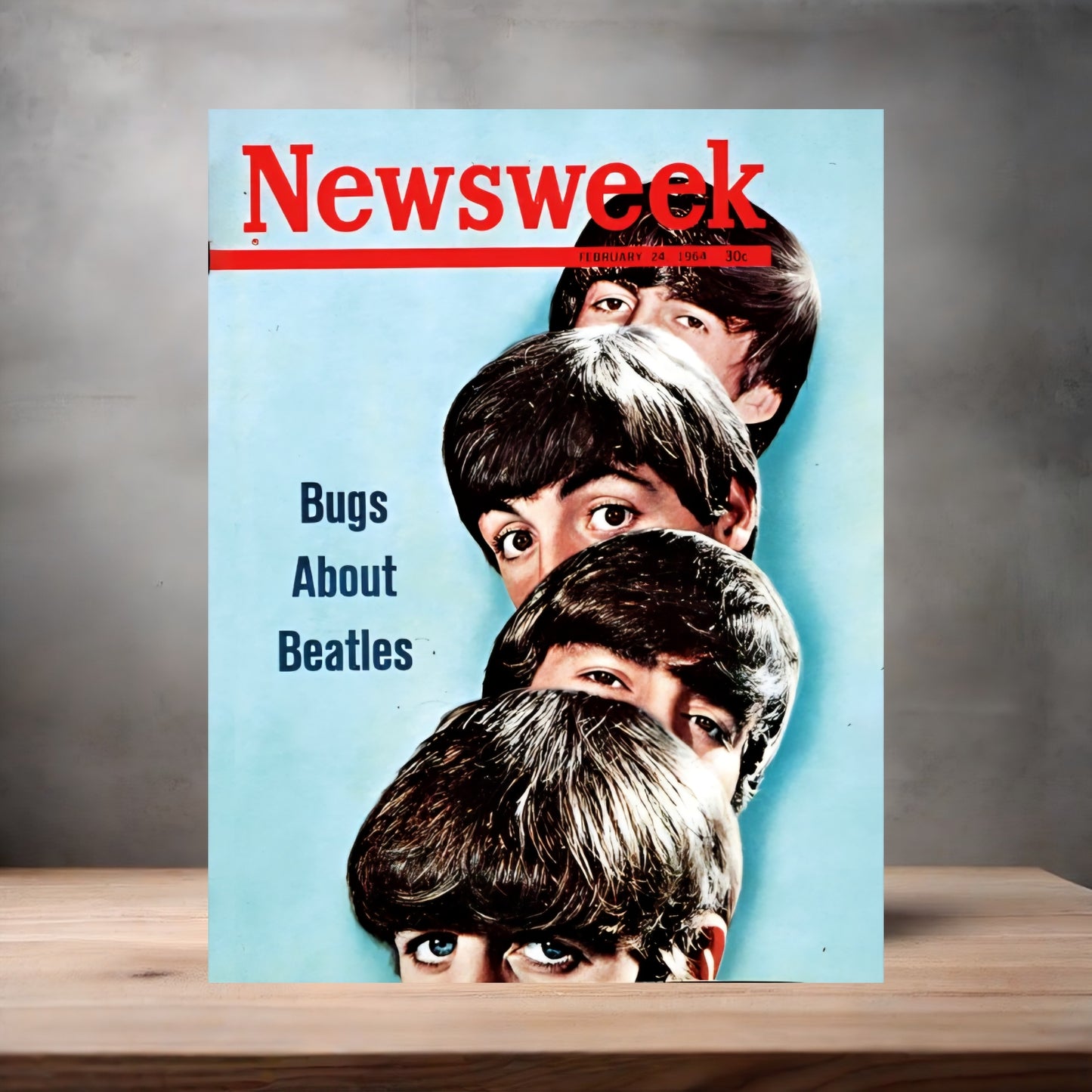 The Beatles Newsweek magazine cover on aluminum print. Multiple sizes available