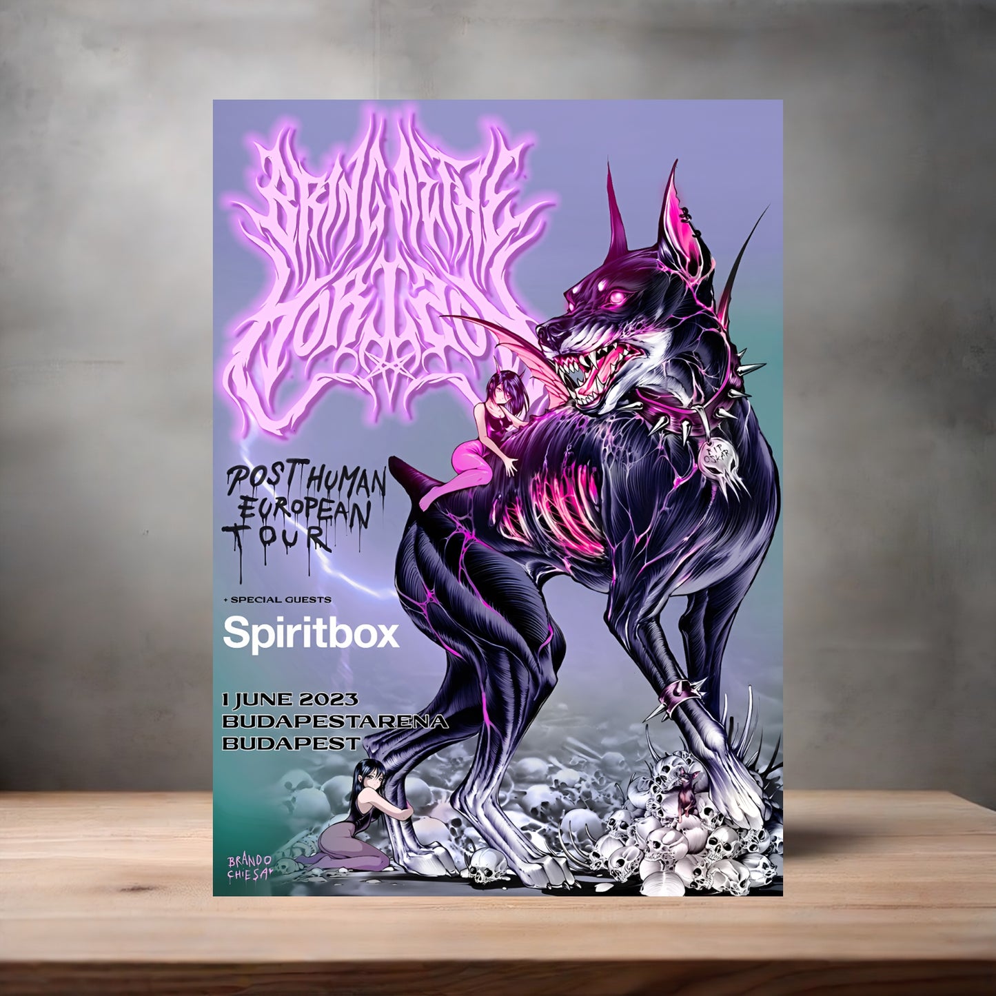 Bring me the Horizon concert poster on aluminum print. Multiple sizes available