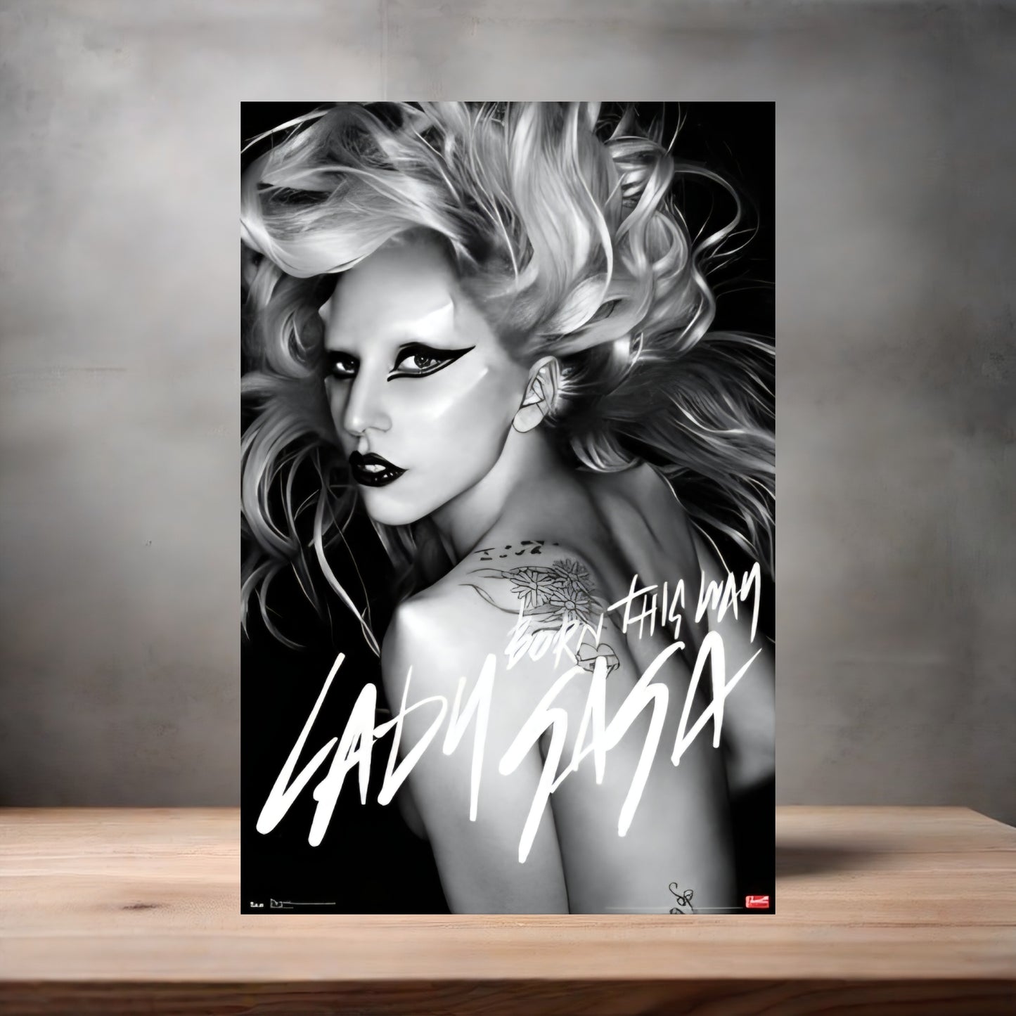 Lady Gaga Born this Way poster on aluminum print. Multiple sizes available