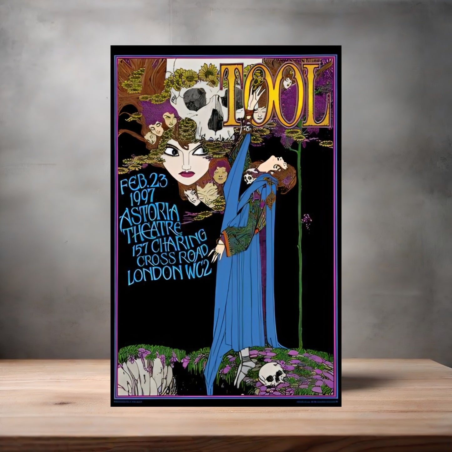 Tool Astoria Theatre concert poster on aluminum print. Multiple sizes available