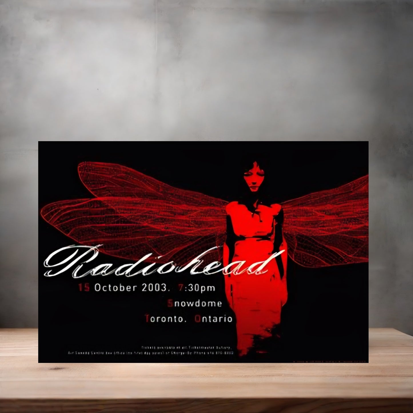 Radiohead Toronto, Canada concert poster on aluminum print. Multiple sizes available