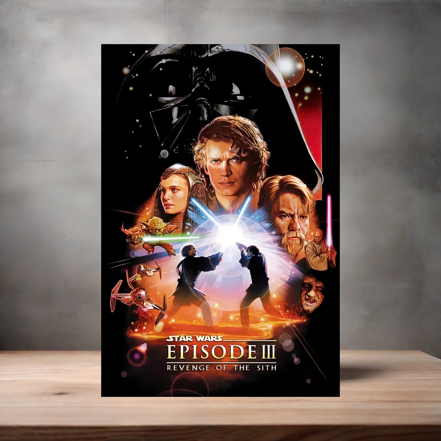 Star Wars 9 movie poster bundle on aluminum print. Multiple sizes available.
