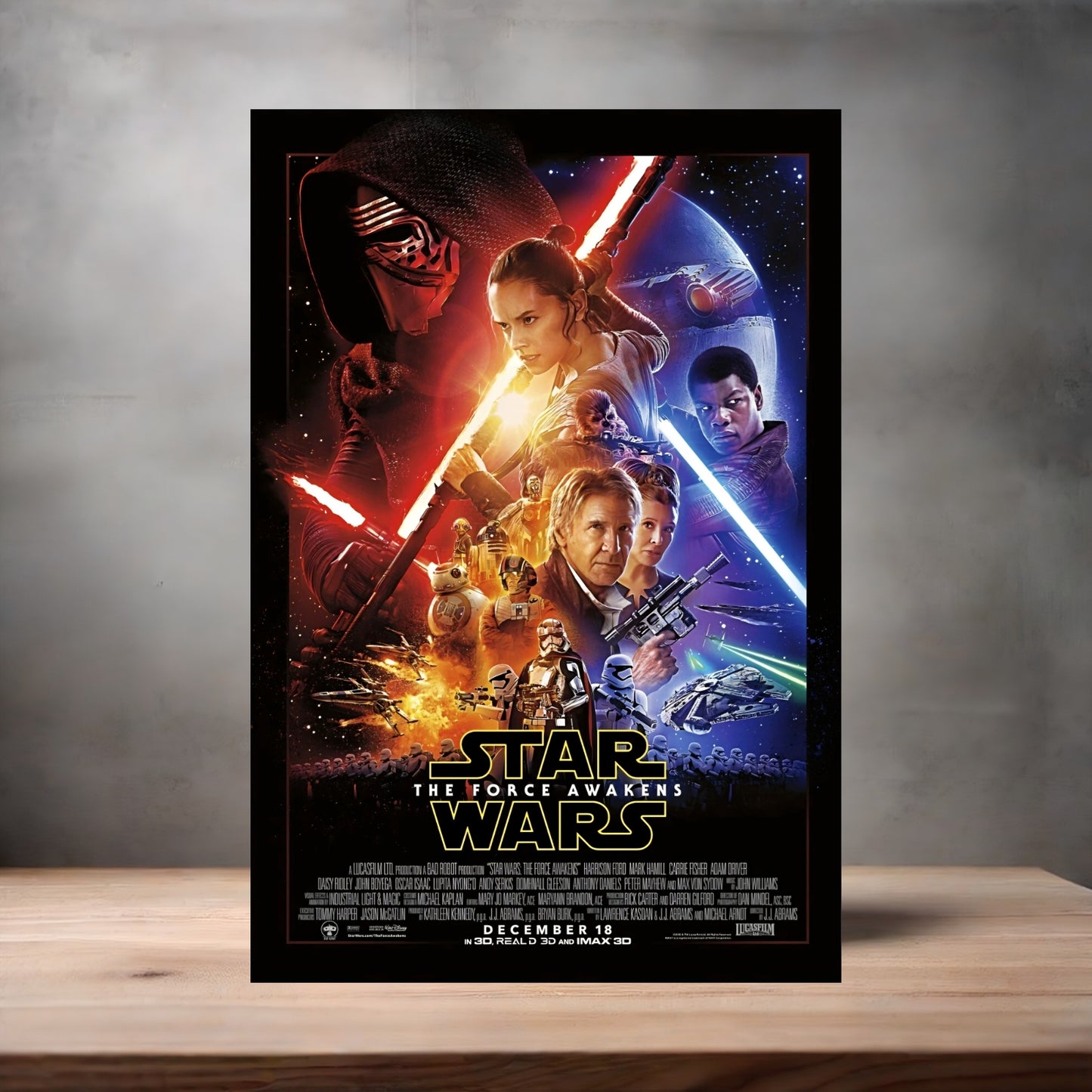Star Wars 9 movie poster bundle on aluminum print. Multiple sizes available.
