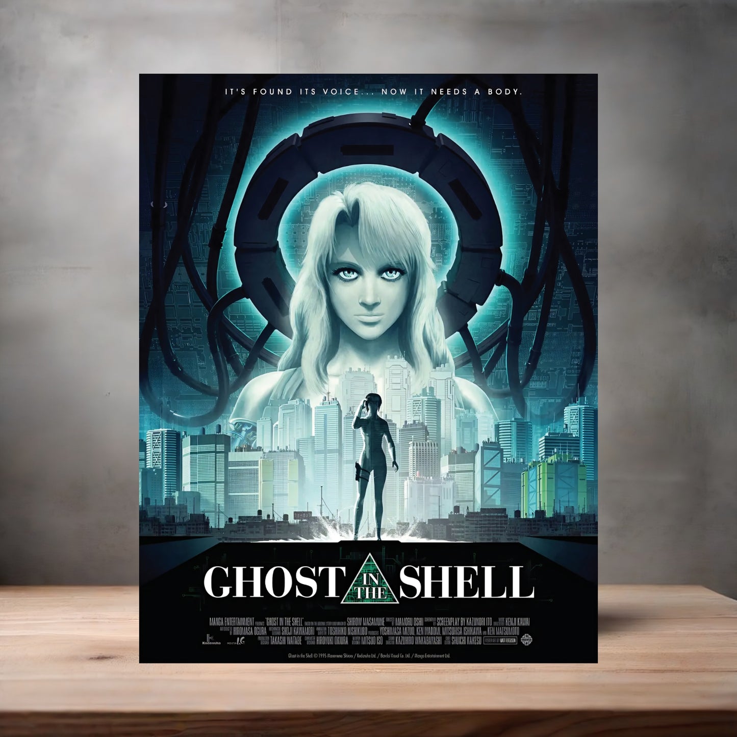 Ghost in the Shell Movie posters on Aluminum print. Multiple sizes and prints available.