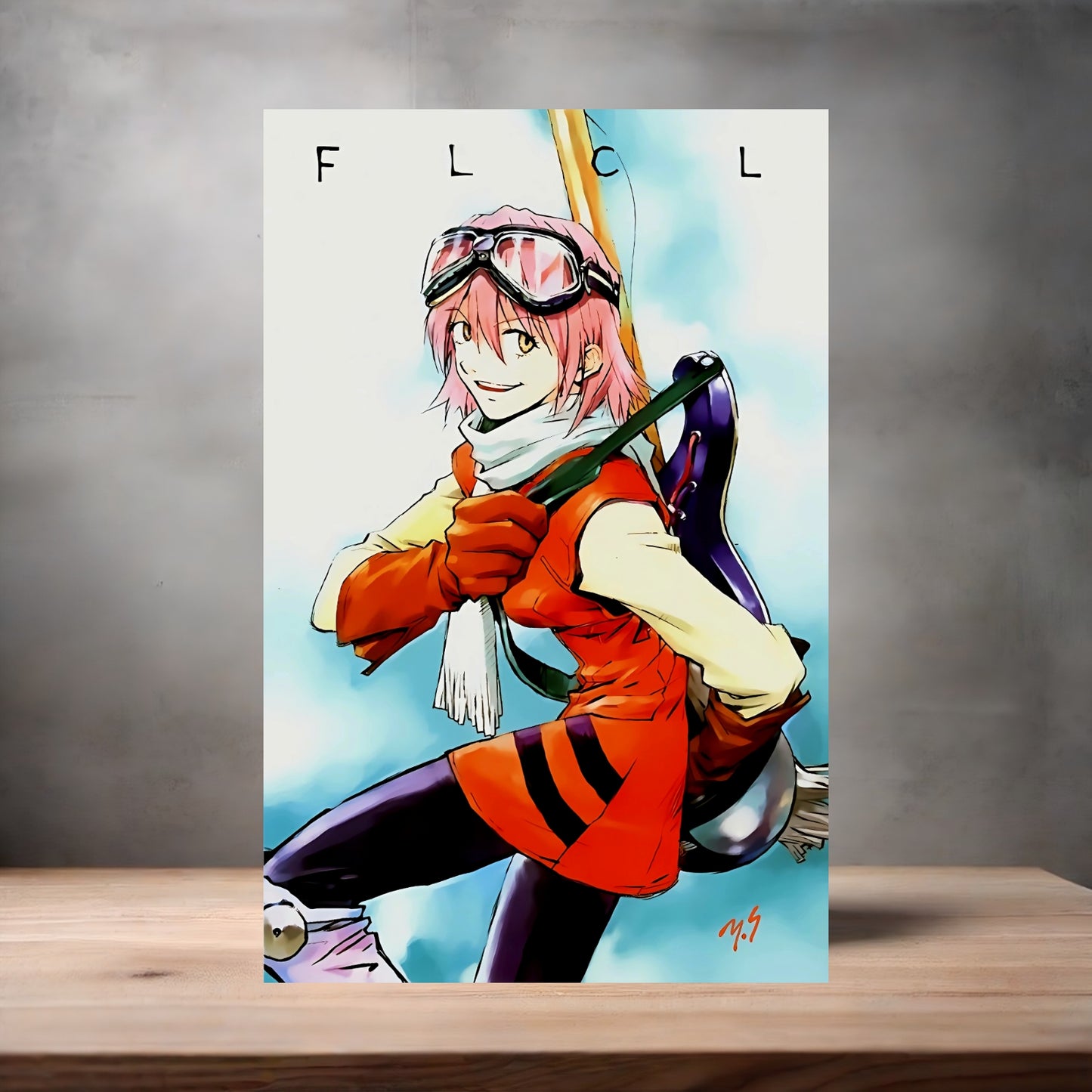 FLCL Anime poster on aluminum print. Multiple styles and sizes available