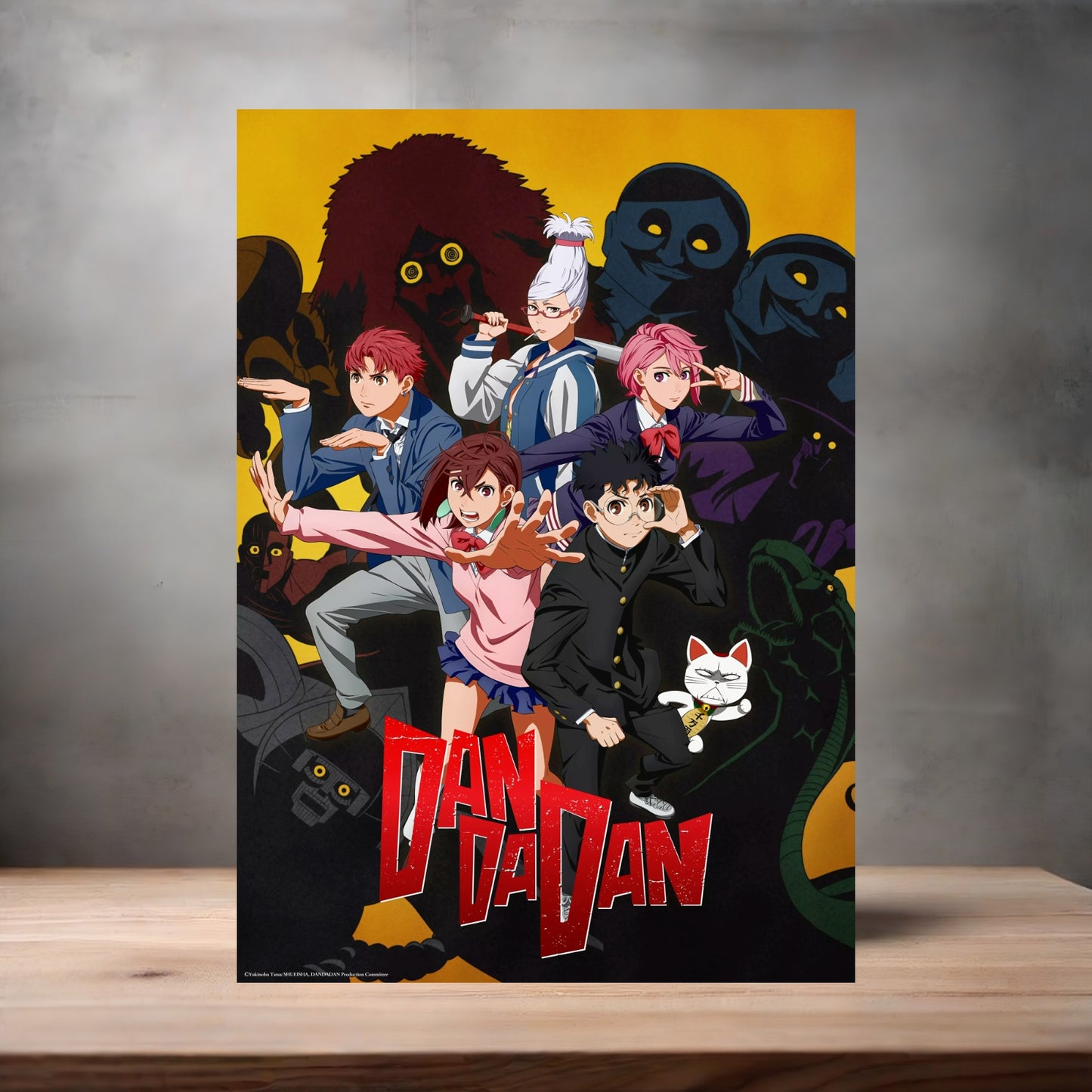 Dandadan Anime poster on aluminum print. Multiple styles and sizes available