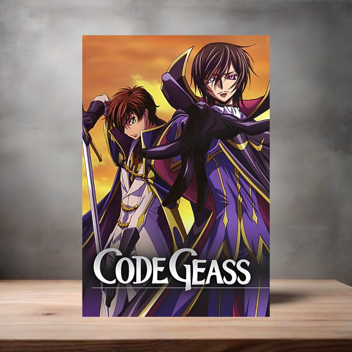 Code Geass Anime poster on aluminum print. Multiple styles and sizes available