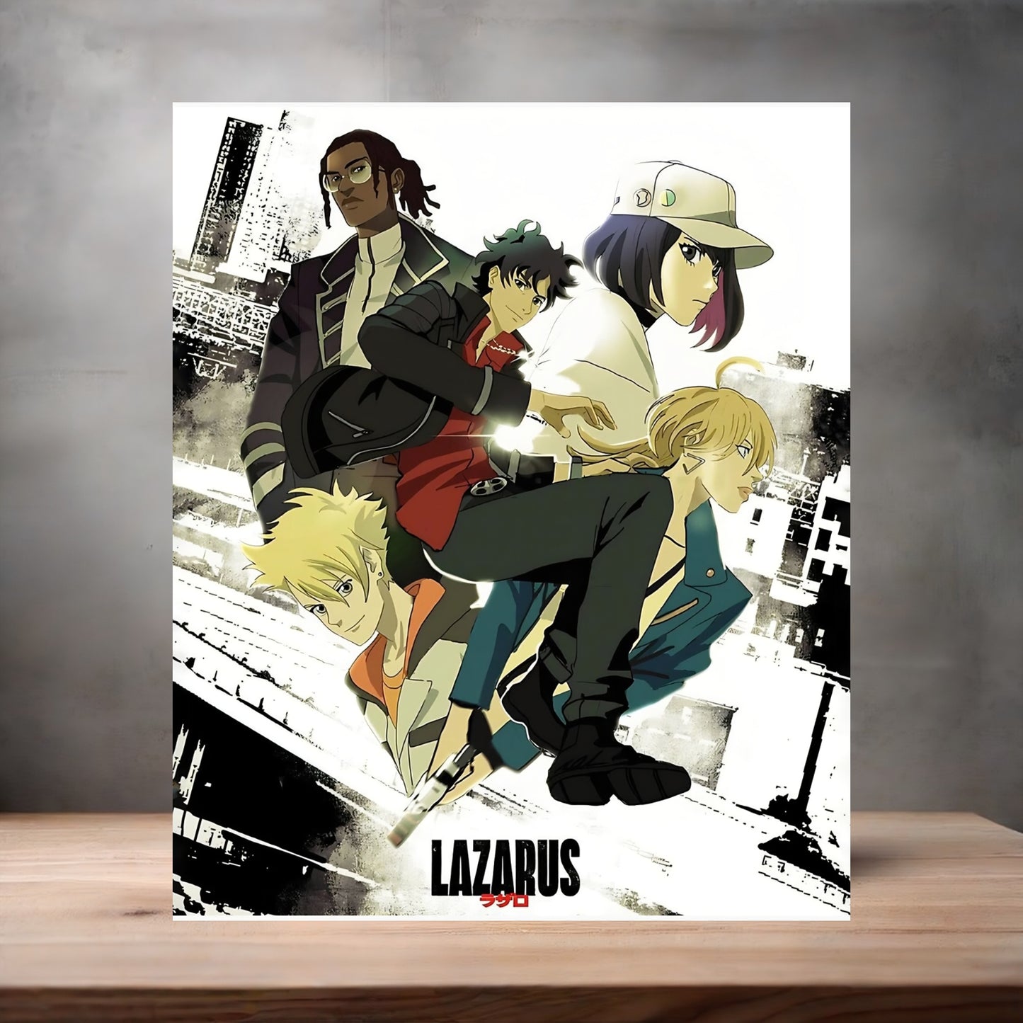 Lazarus Anime poster on aluminum print. Multiple styles and sizes available