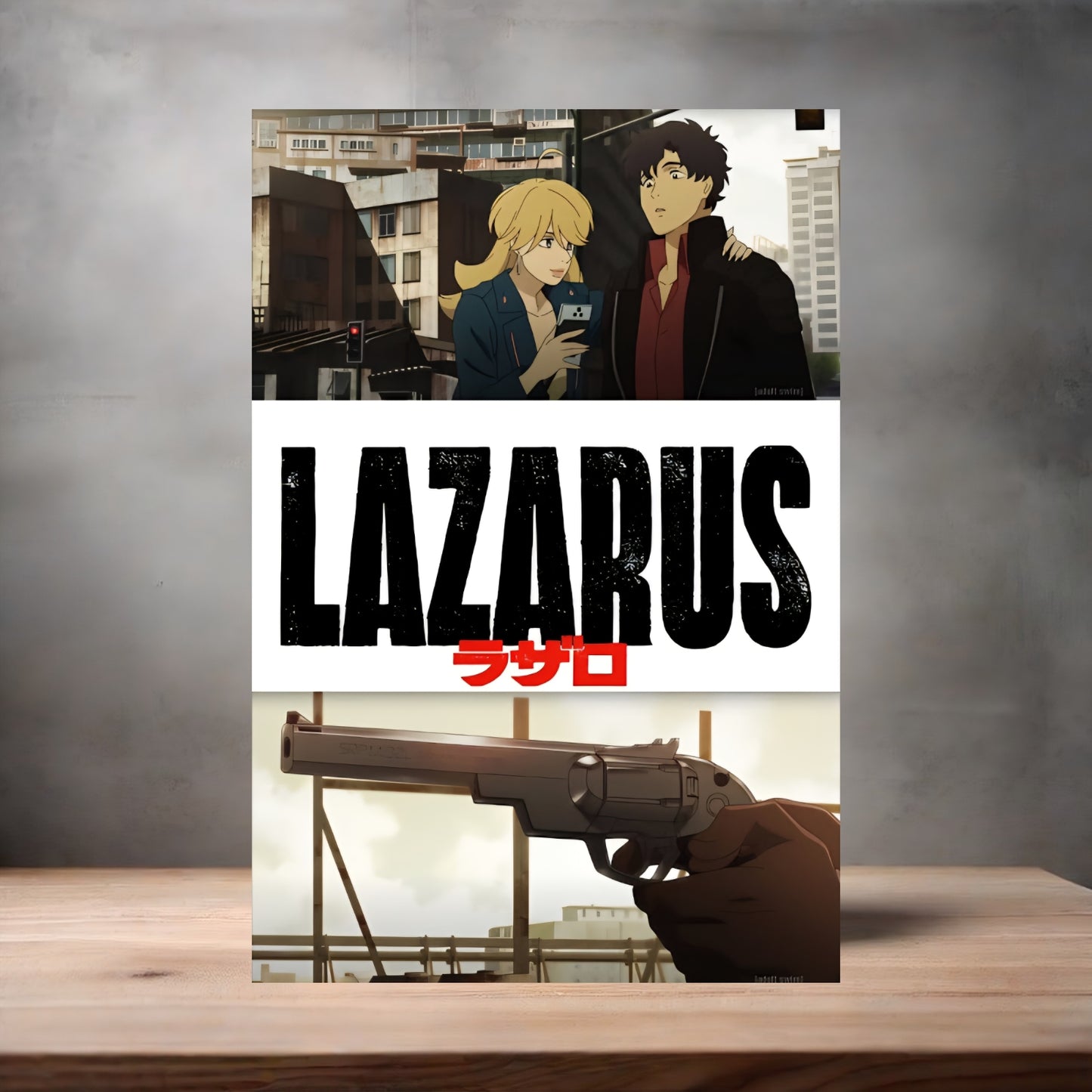 Lazarus Anime poster on aluminum print. Multiple styles and sizes available