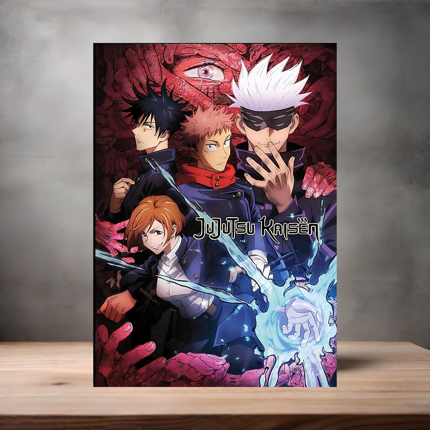 Jujutsu Kaisen Anime poster on aluminum print. Multiple styles and sizes available