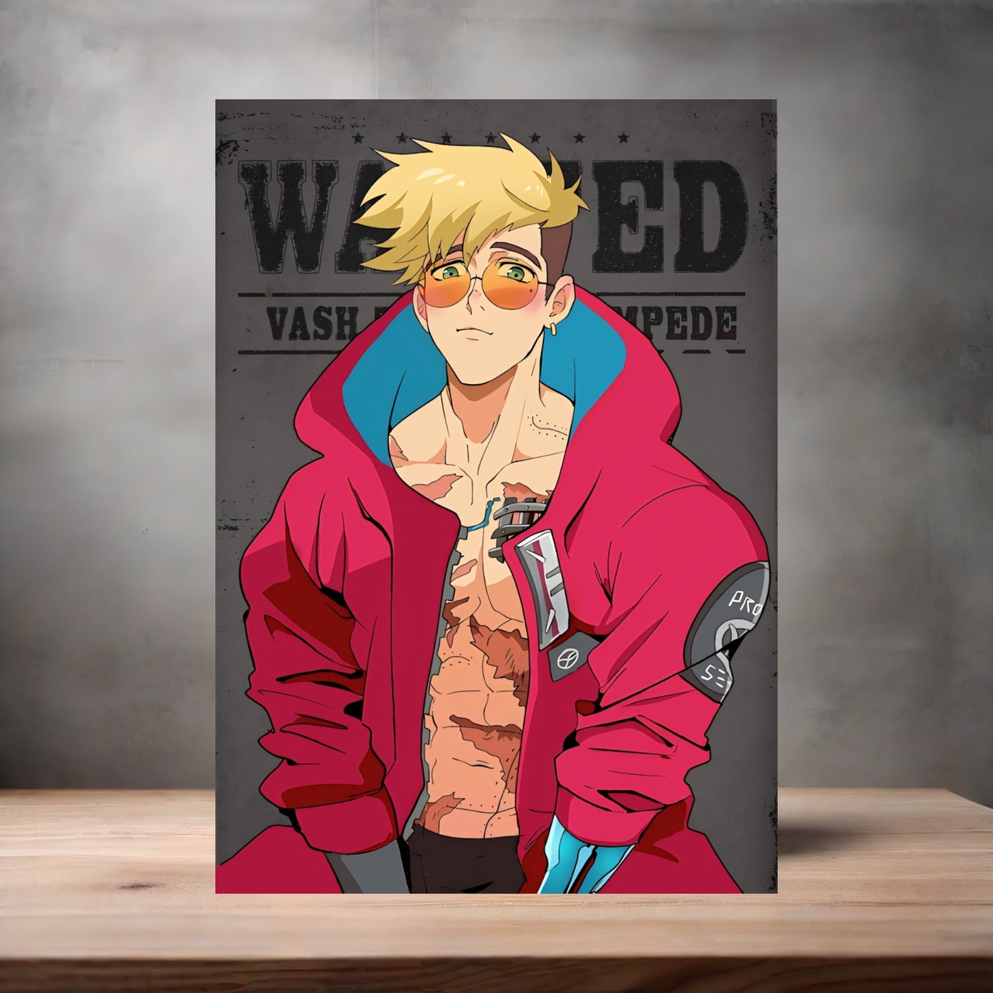Trigun Anime poster on aluminum print. Multiple styles and sizes available