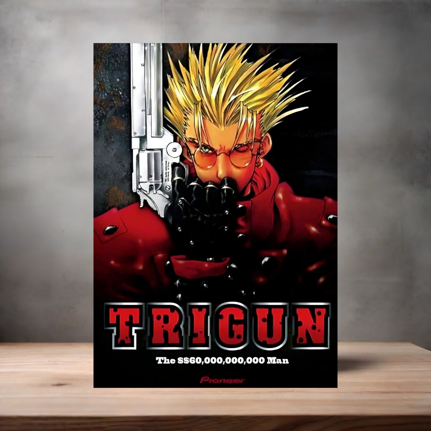 Trigun Anime poster on aluminum print. Multiple styles and sizes available