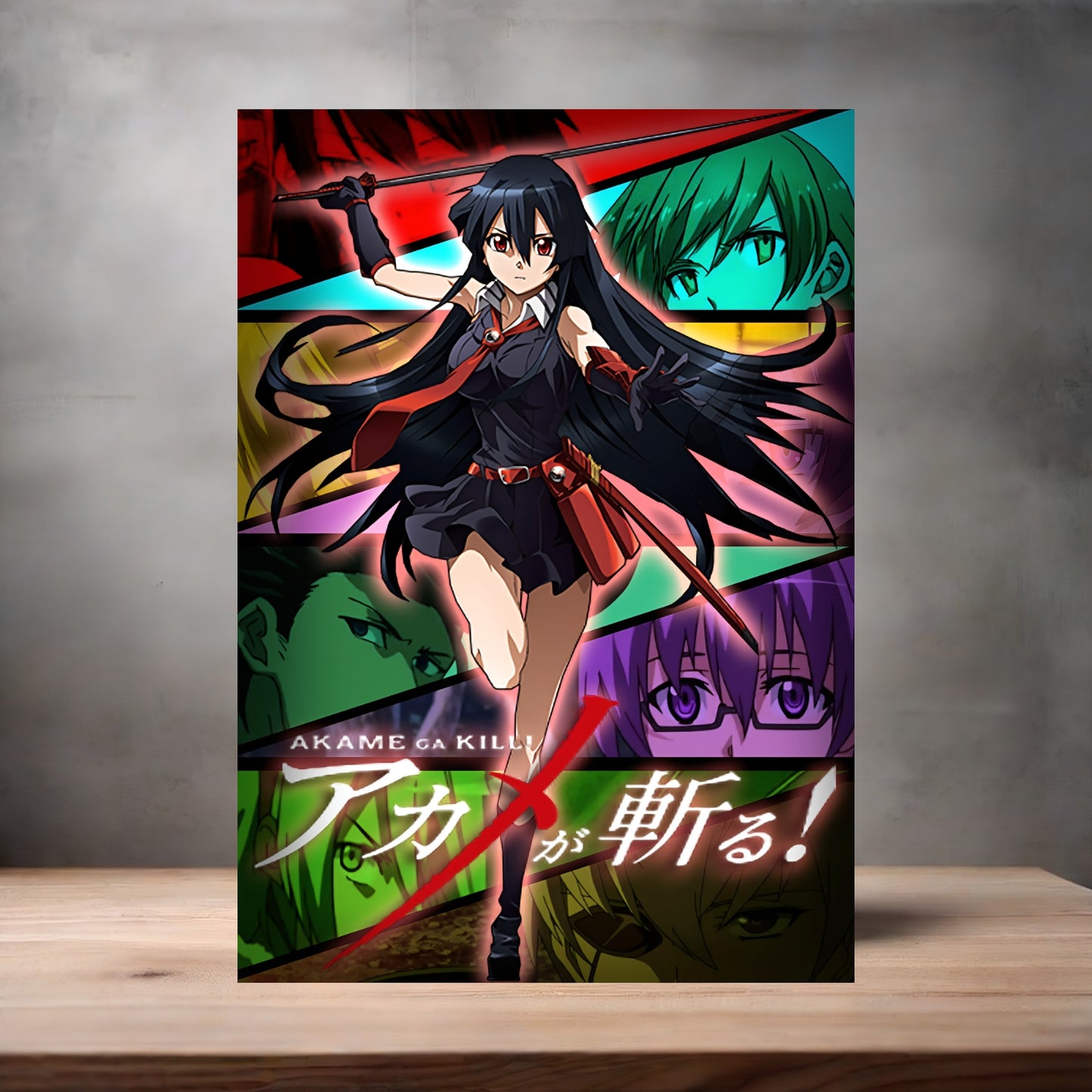 Akame ga Kill! Anime poster on aluminum print. Multiple styles and sizes available