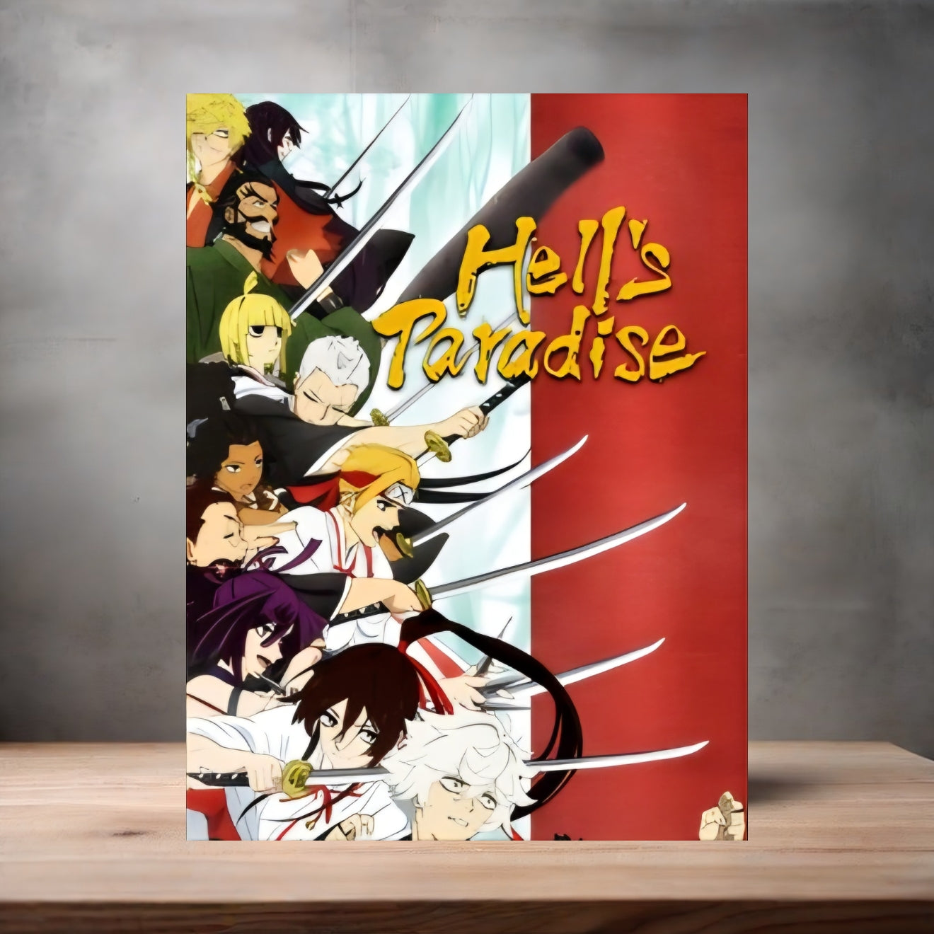 Hell's Paradise Anime poster on aluminum print. Multiple styles and sizes available