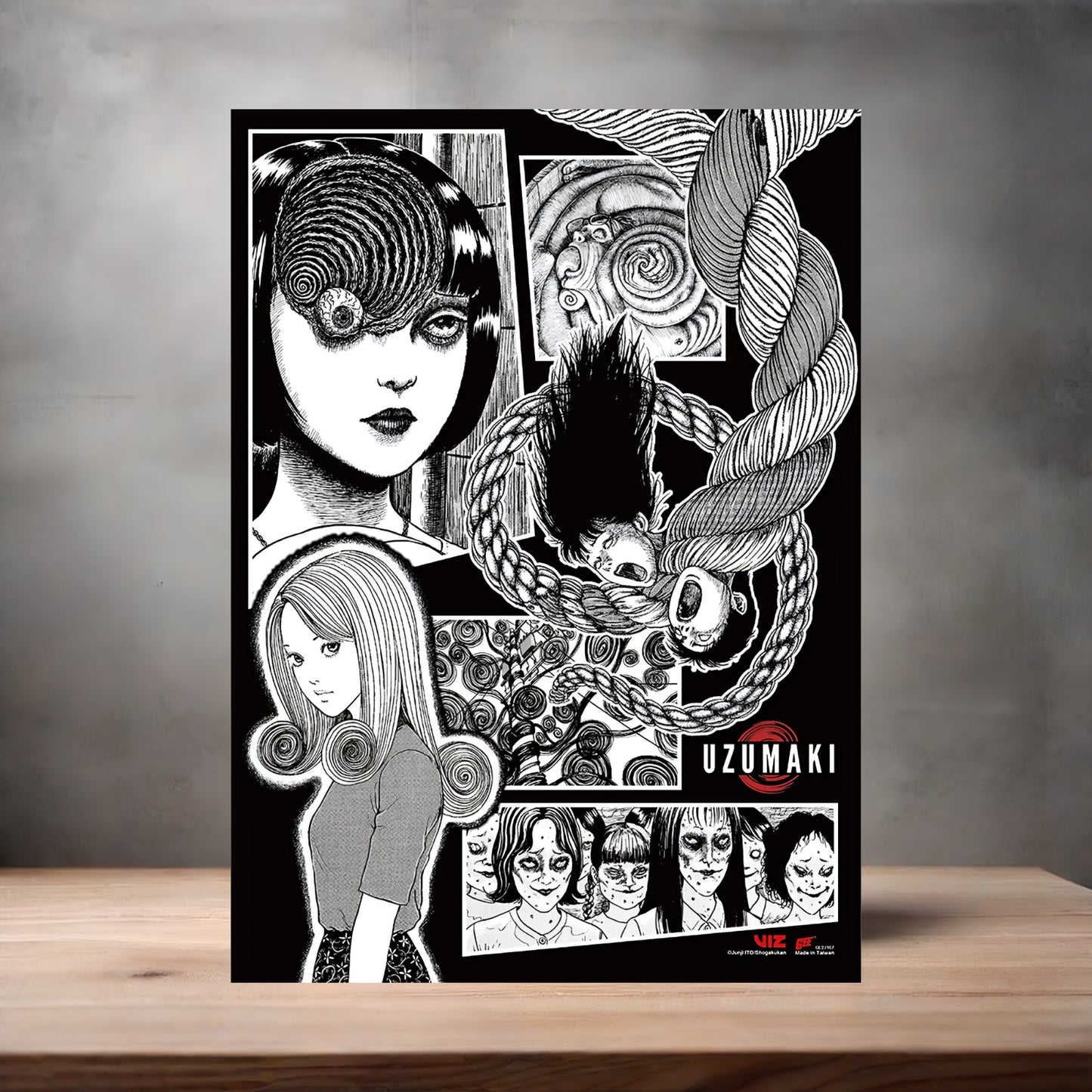 Uzumaki Manga Anime poster on aluminum print. Multiple styles and sizes available