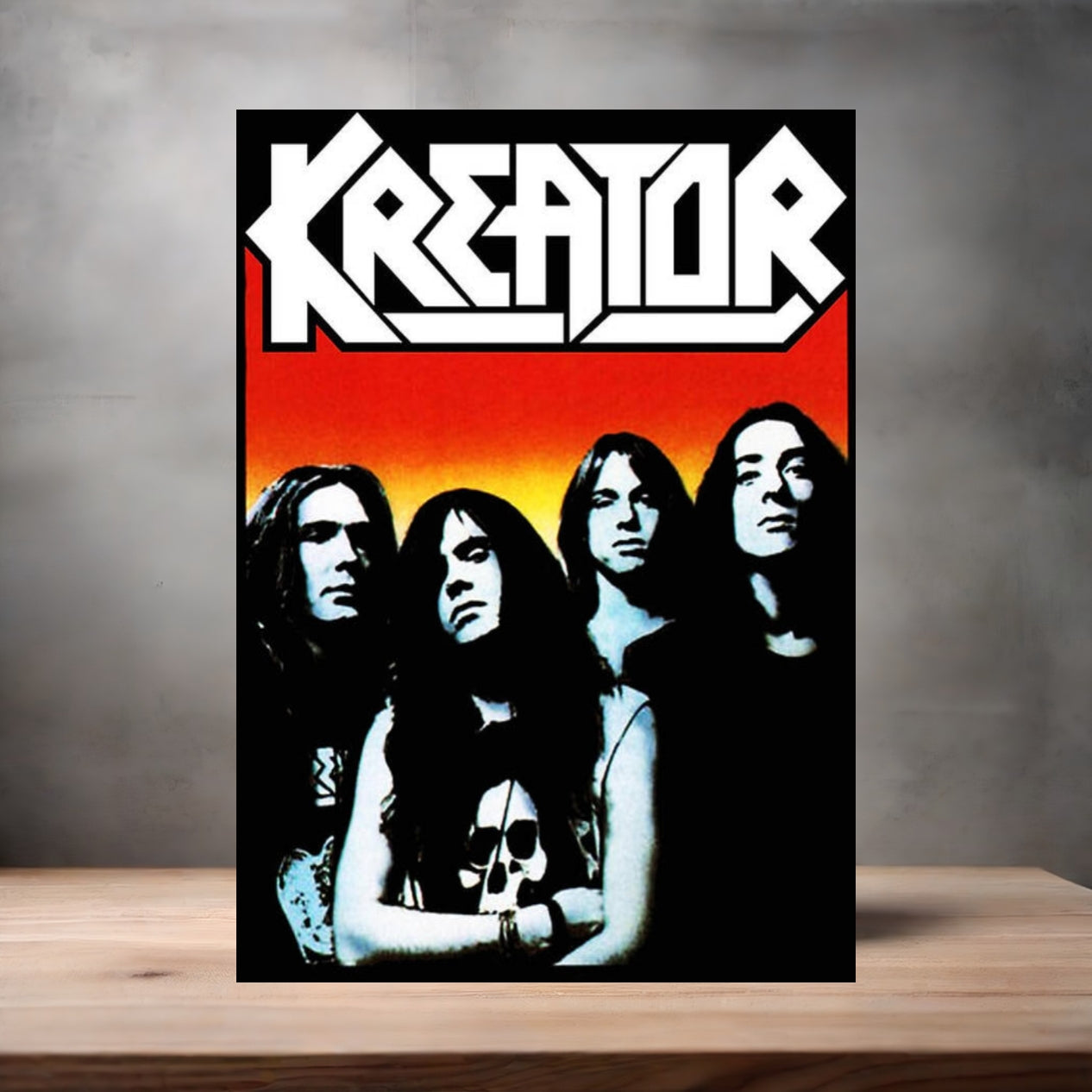 Kreator band poster on aluminum print. Multiple sizes available
