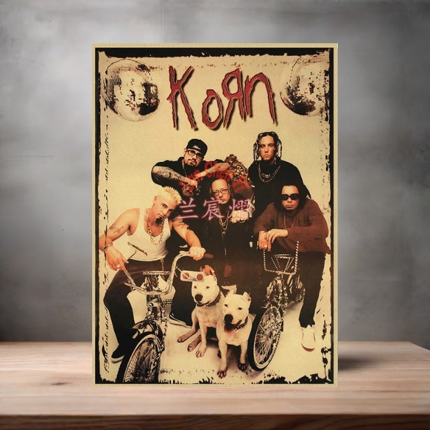 Korn band poster on aluminum print. Multiple sizes available