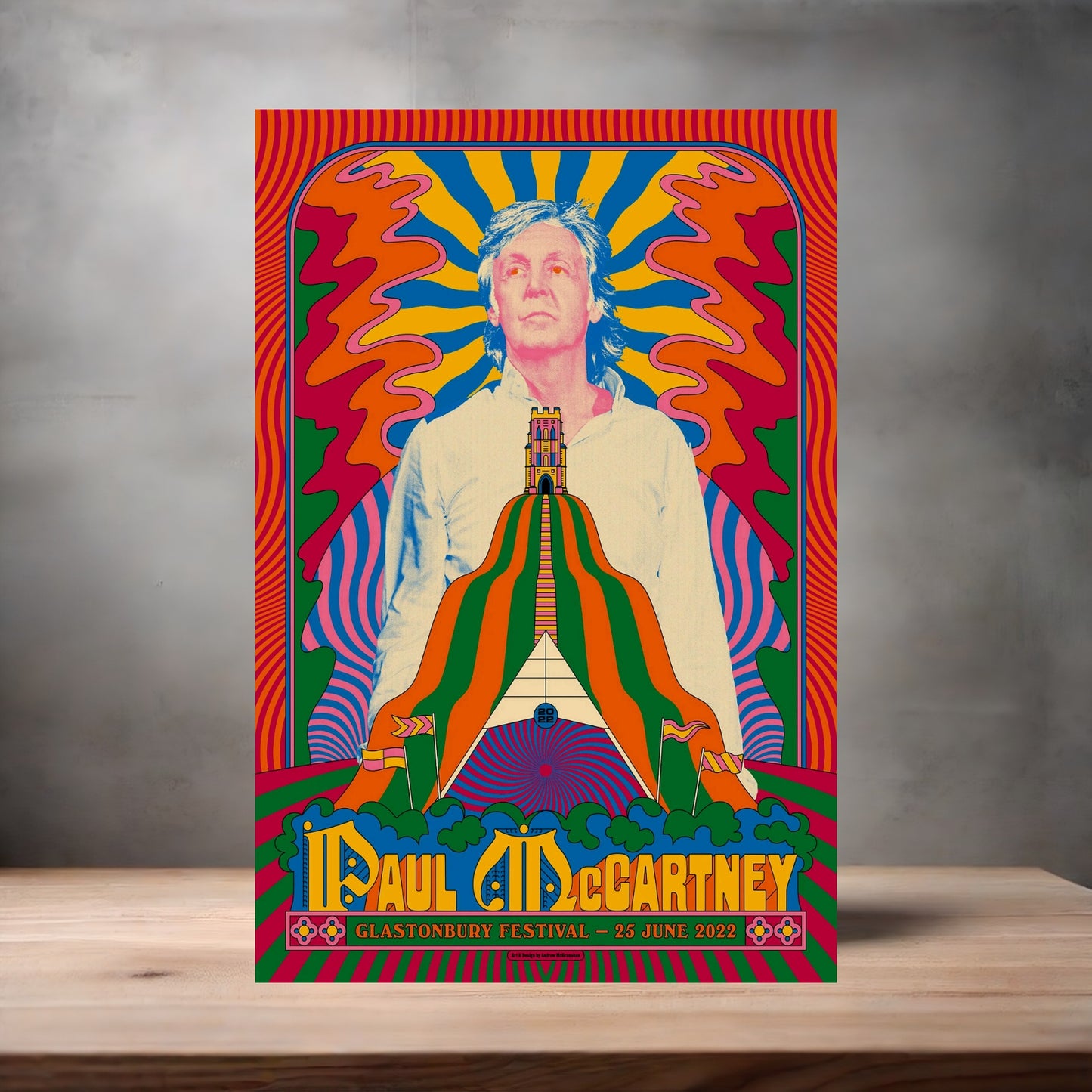 Paul McCartney concert poster on aluminum print. Multiple sizes available