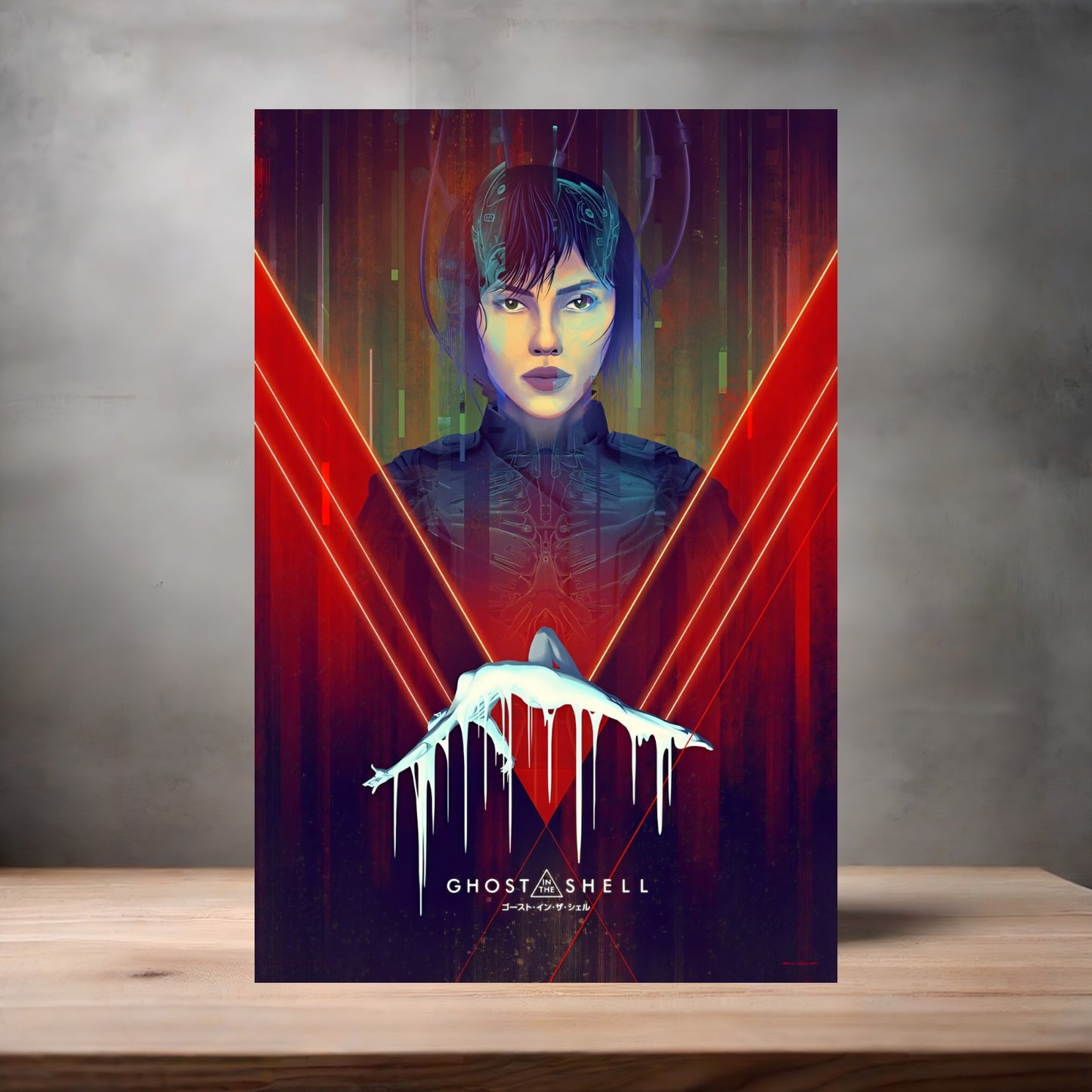 Ghost in the Shell Movie posters on Aluminum print. Multiple sizes and prints available.