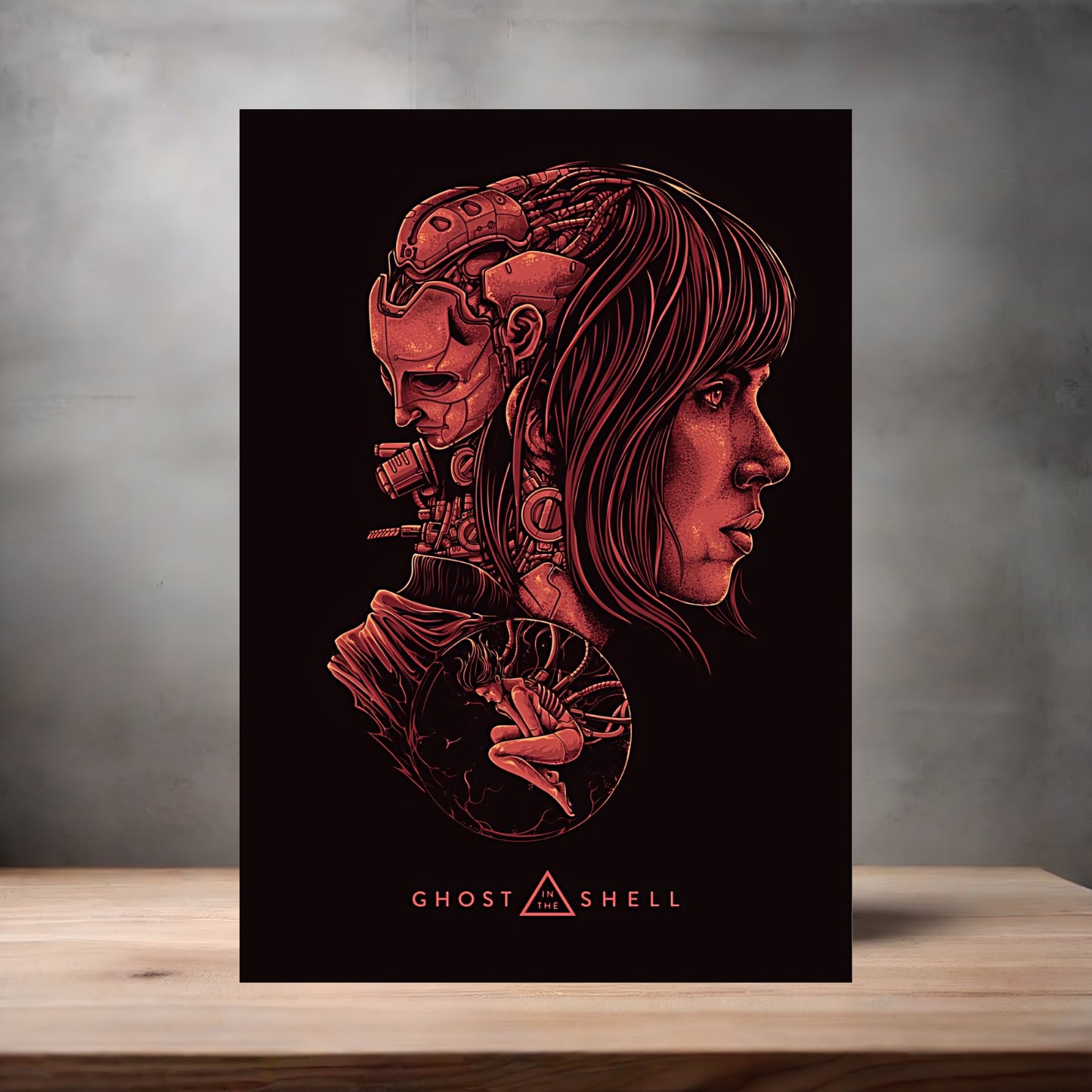 Ghost in the Shell Movie posters on Aluminum print. Multiple sizes and prints available.