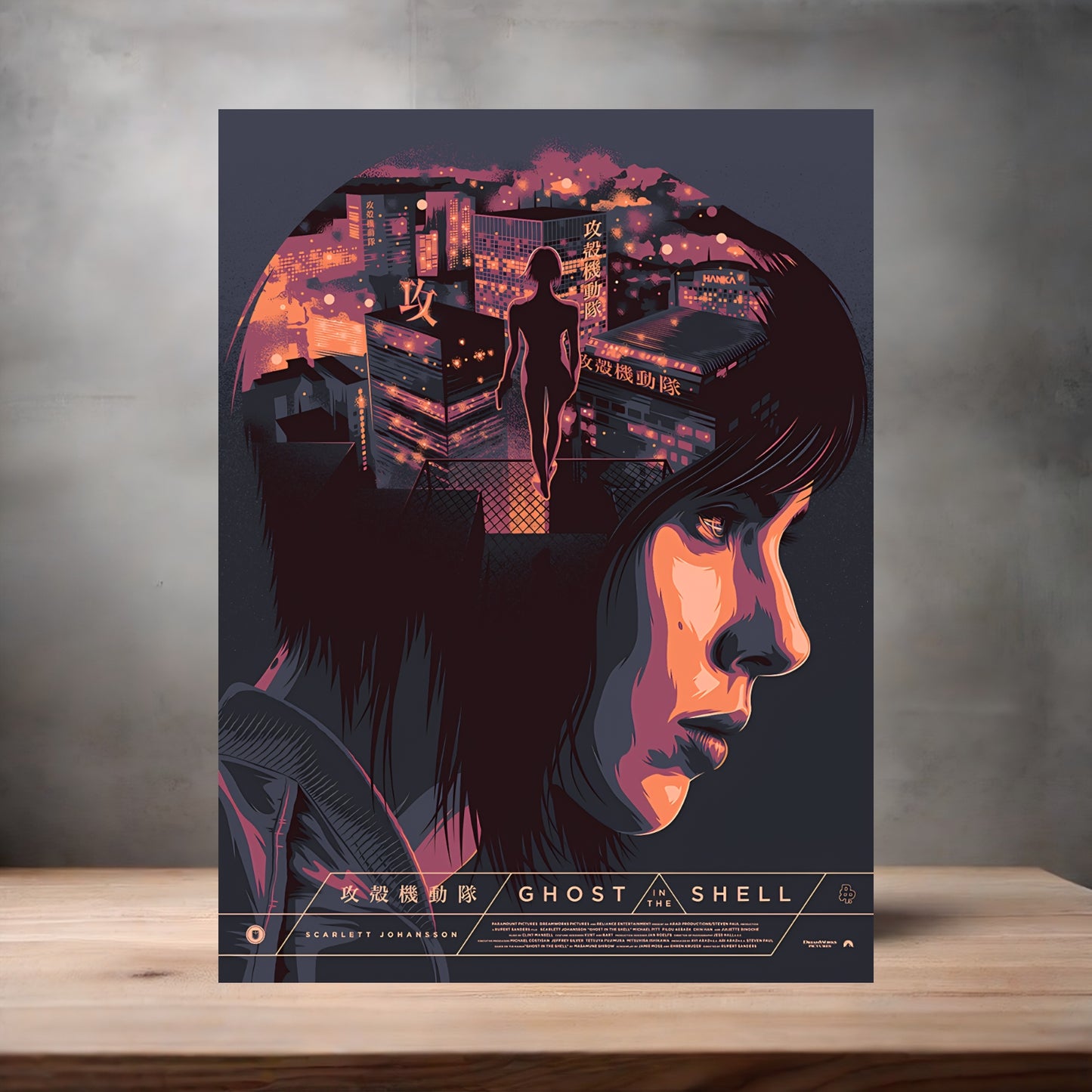Ghost in the Shell Movie posters on Aluminum print. Multiple sizes and prints available.