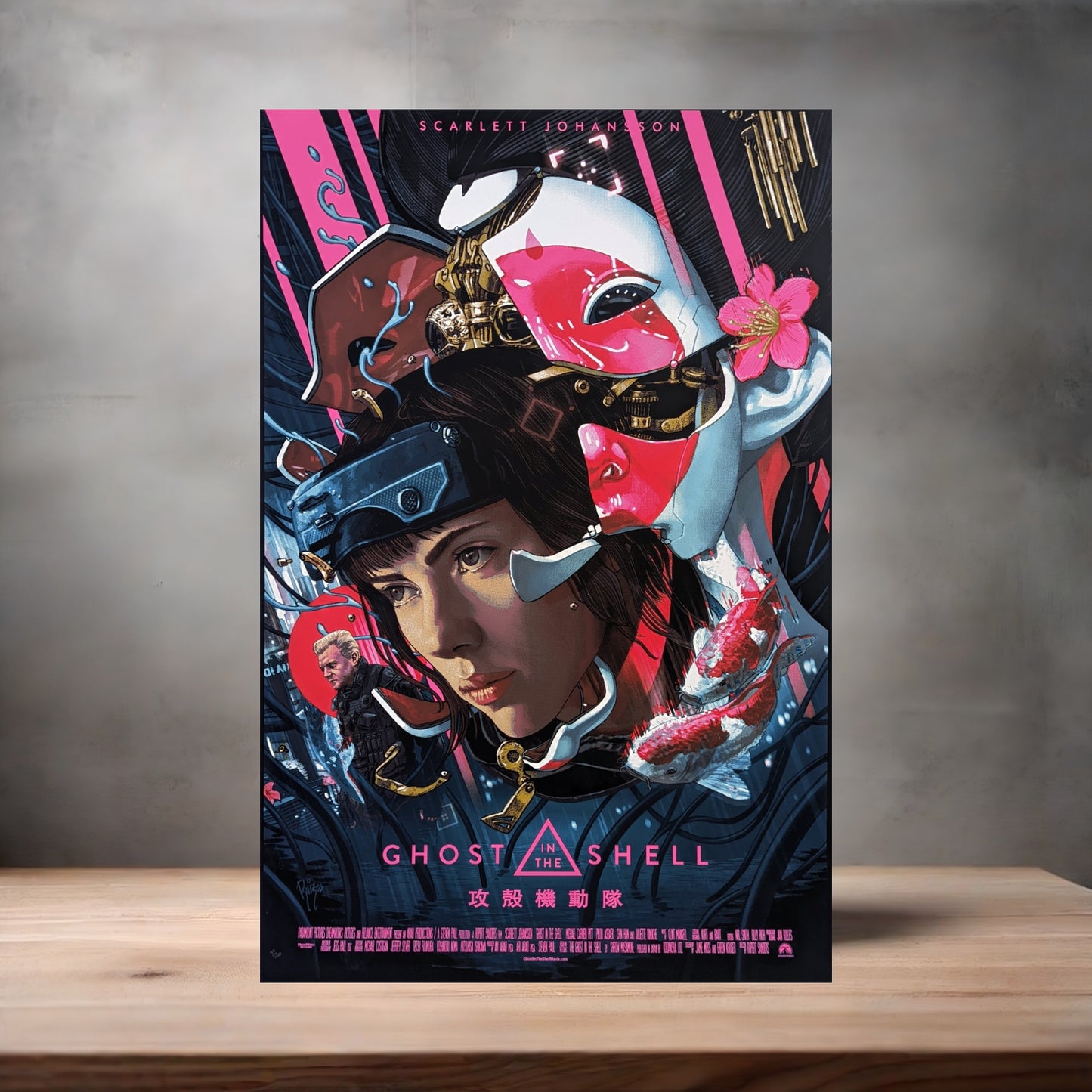 Ghost in the Shell Movie posters on Aluminum print. Multiple sizes and prints available.
