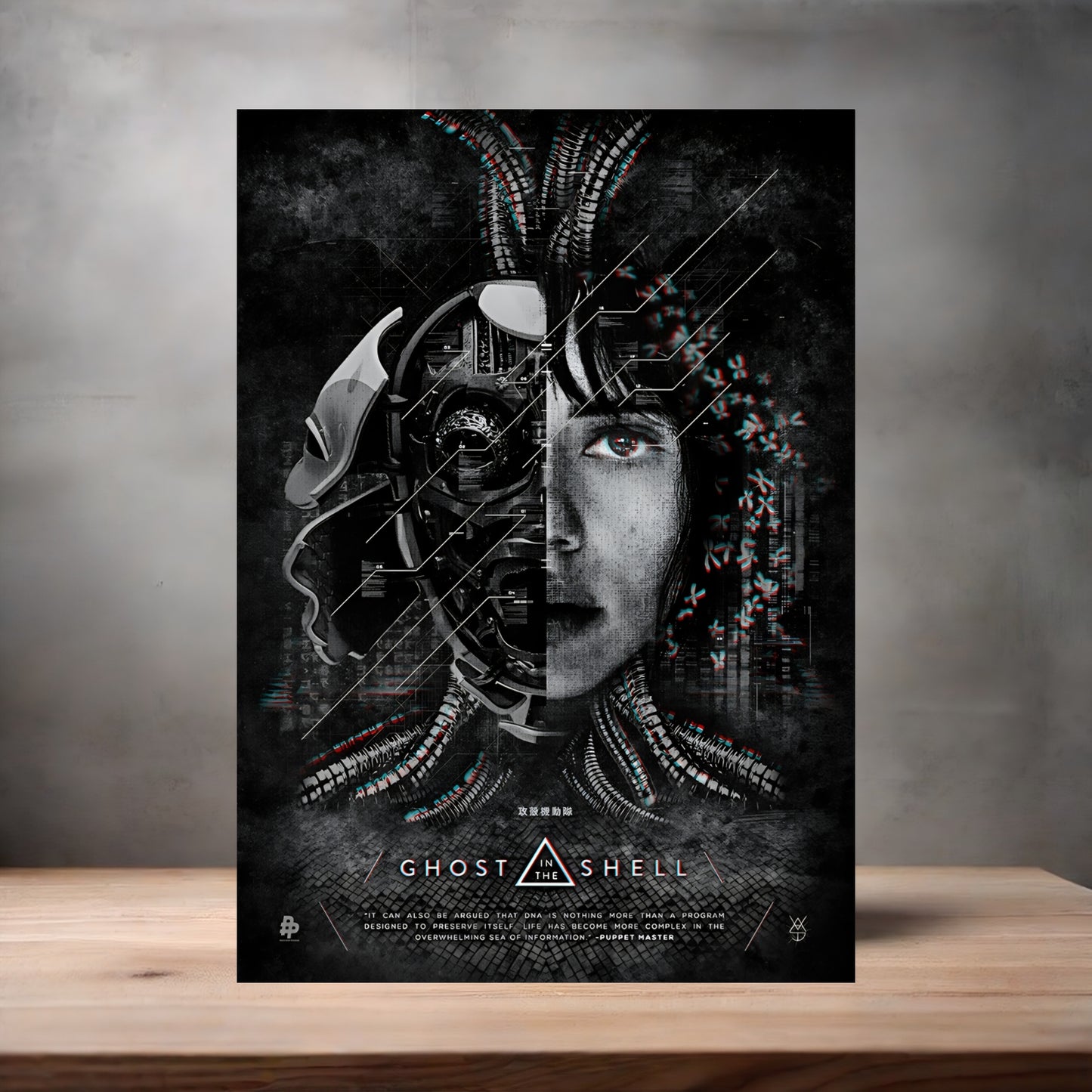 Ghost in the Shell Movie posters on Aluminum print. Multiple sizes and prints available.