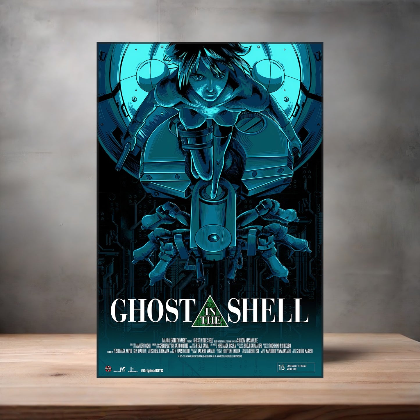 Ghost in the Shell Movie posters on Aluminum print. Multiple sizes and prints available.