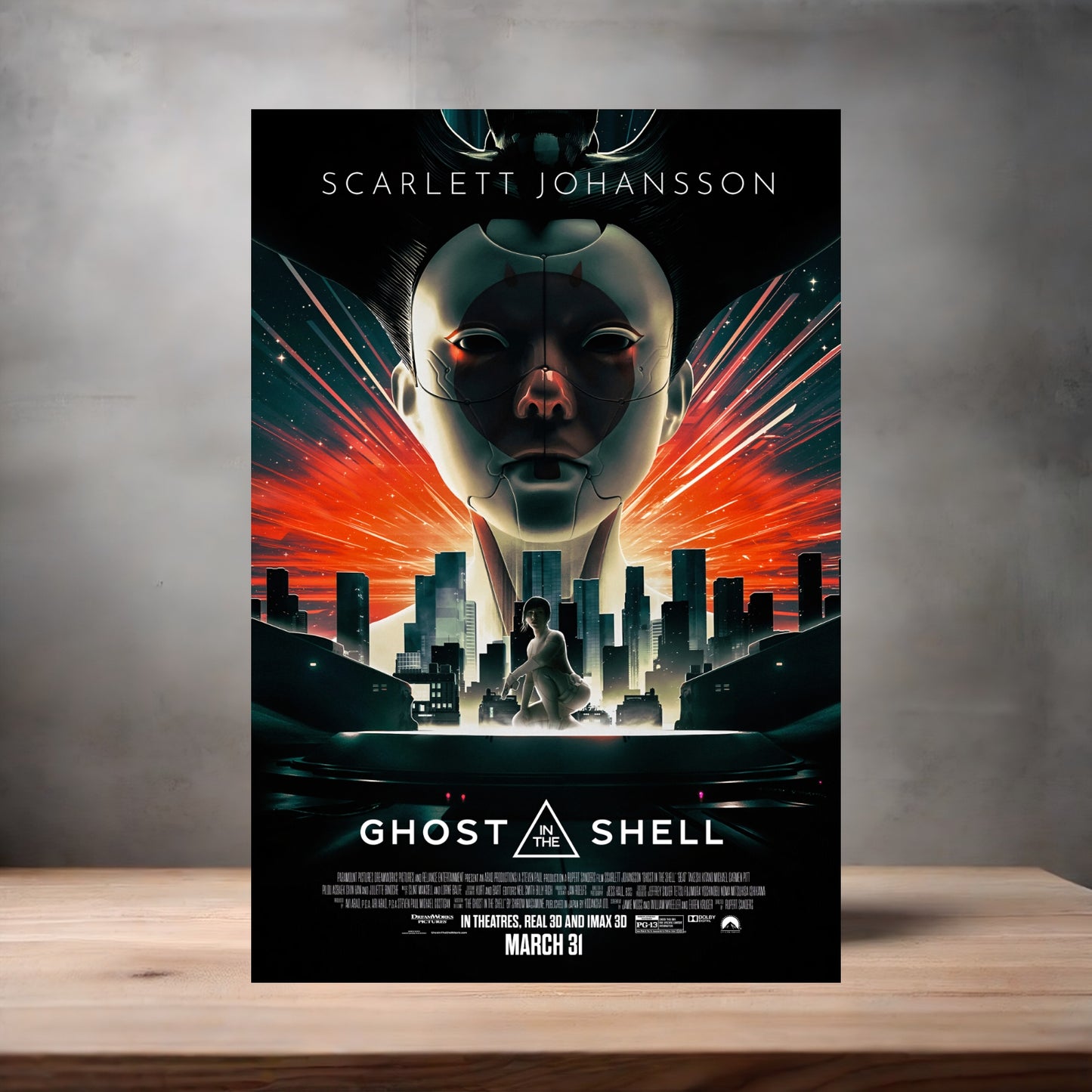 Ghost in the Shell Movie posters on Aluminum print. Multiple sizes and prints available.
