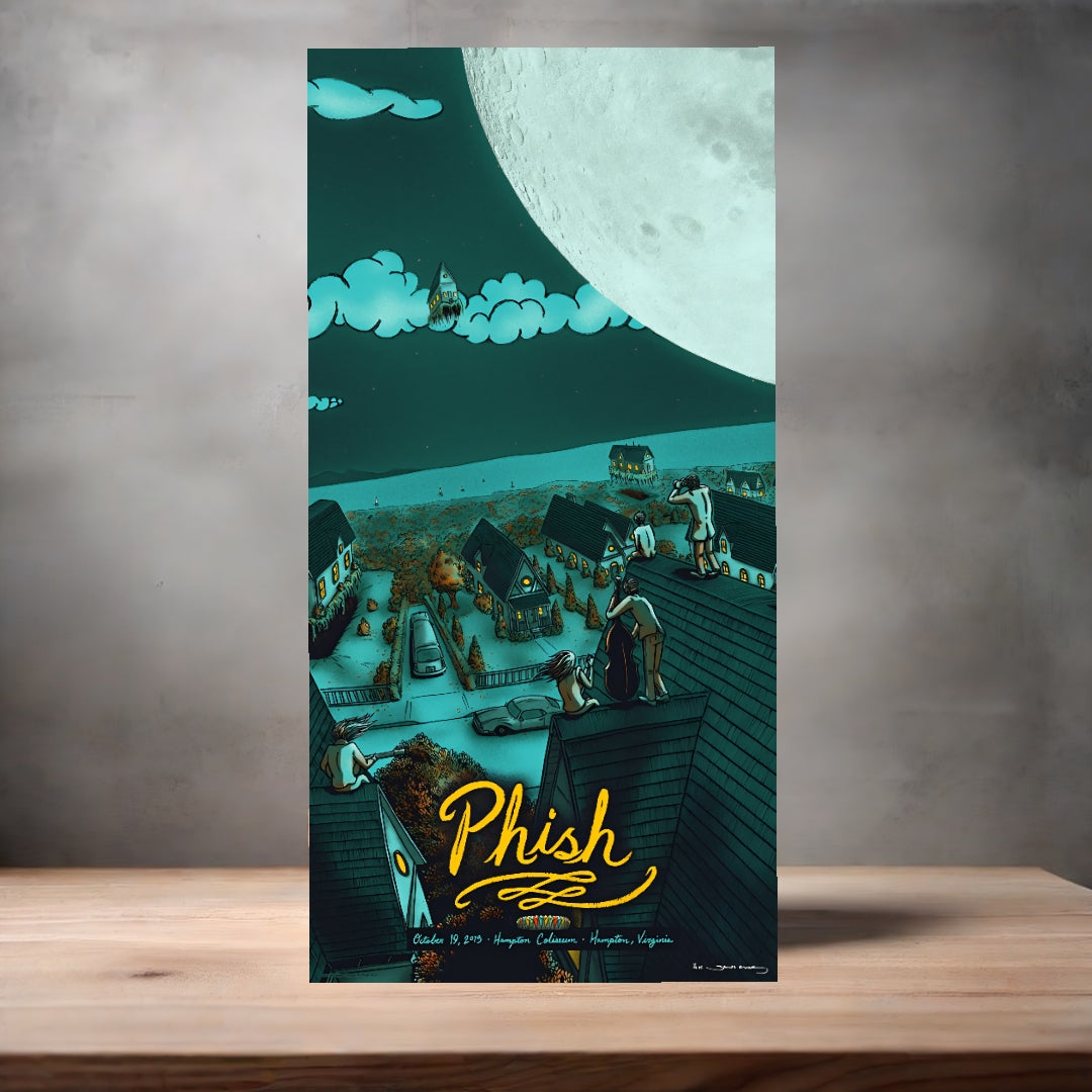 Phish Virginia concert poster on aluminum print. Multiple sizes available