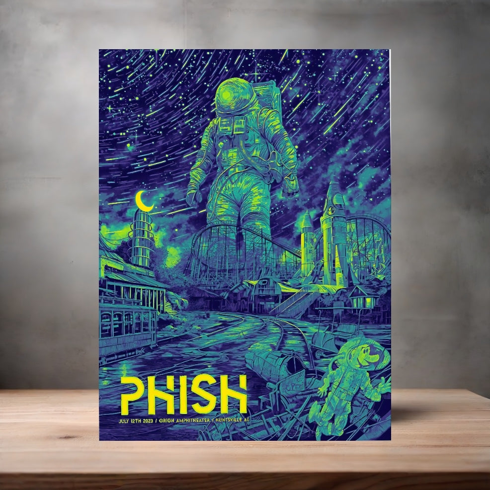 Phish Alabama concert poster on aluminum print. Multiple sizes available